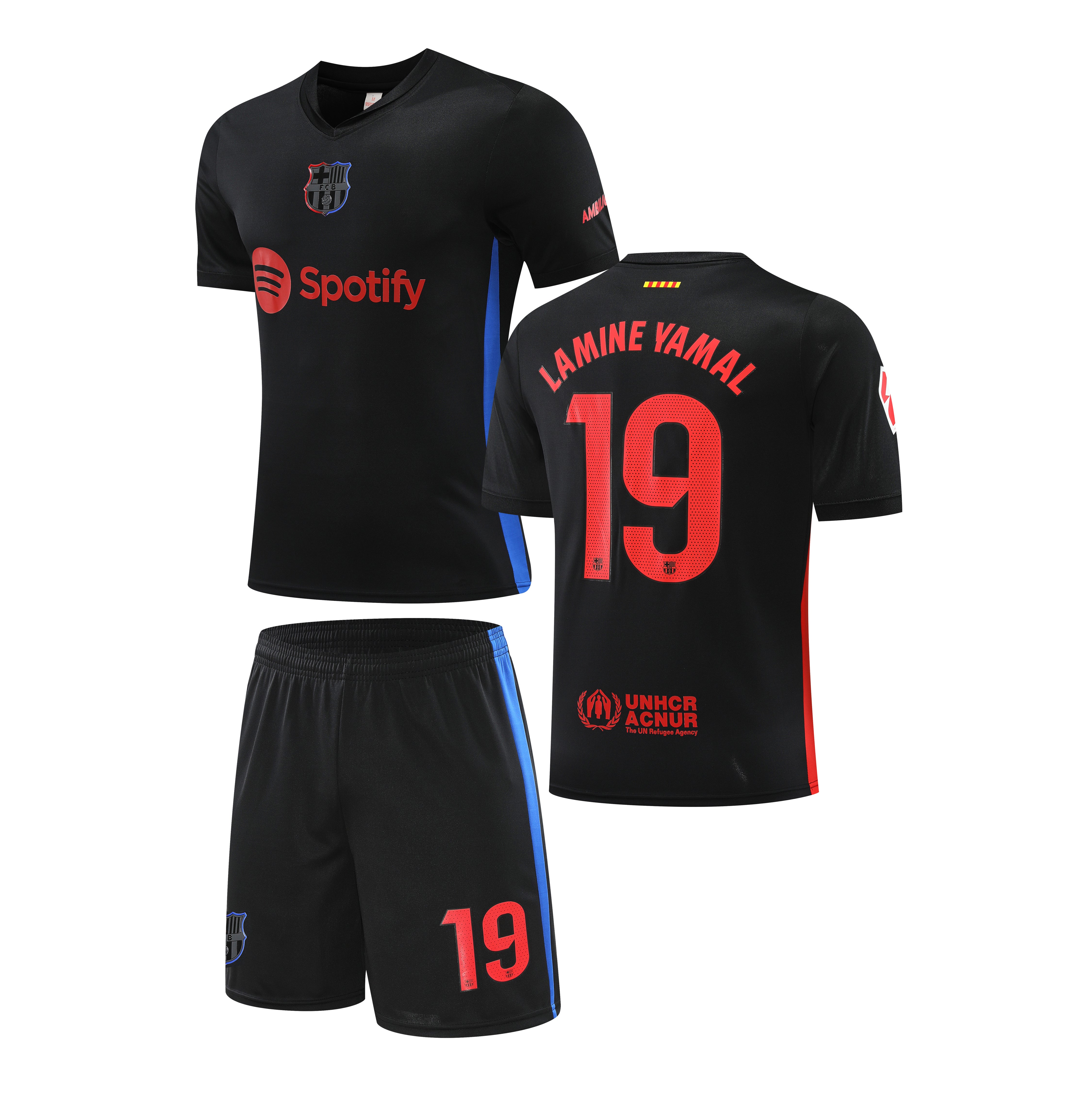 Football Jersey Barcelona fc Black away LAMINE YAMAL 2024-2025 (soccer shirt / football shirt / Barca shirt / Barcelona / Spain shirt )