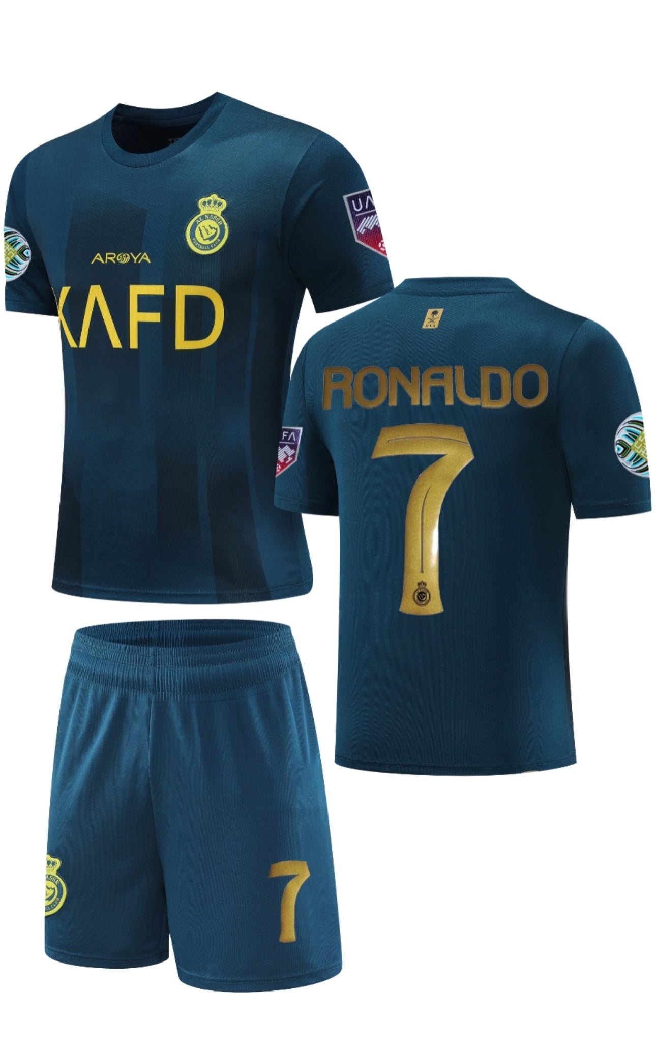 Football Jersey Al Nassr fc Away Ronaldo number#7 ( saudi arabian team / soccer shirt and shorts / football shirt )