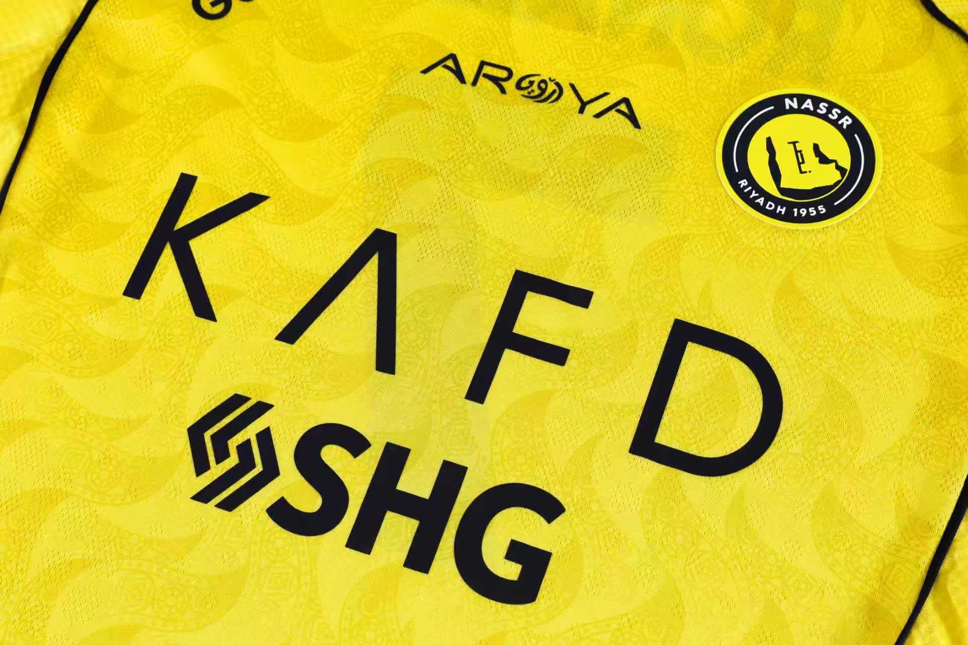 Football Jersey Al Nassr fc home Ronaldo number#7 25/26 ( A Grade Quality / saudi arabian team / soccer shirt & shorts / football shirt )