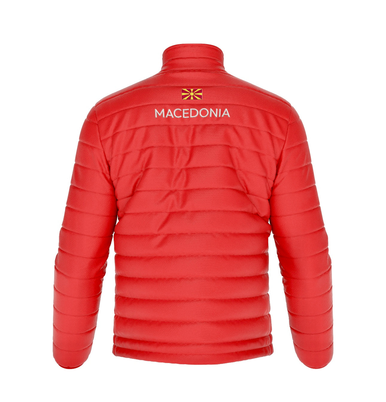 Macedonia Puffer jacket (red jumper / north Macedonian training jacket / warm up jacket / Harmony day Macedonia / Maso )