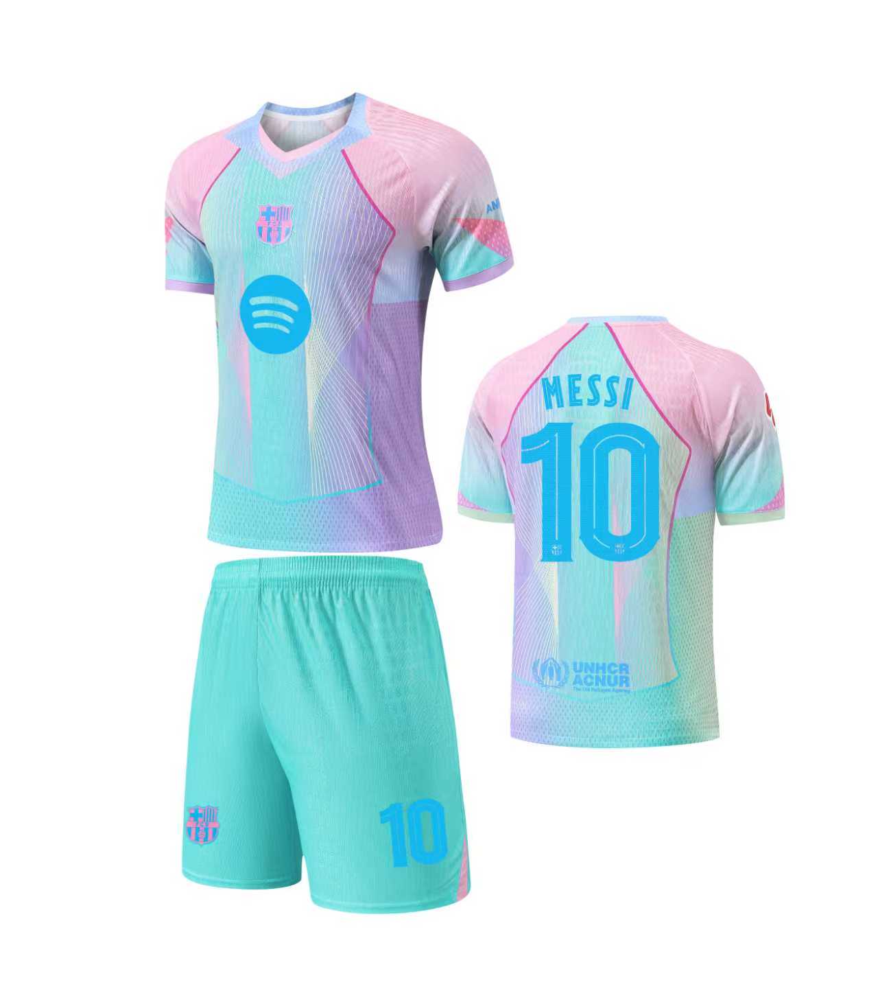 Football Jersey Barcelona fc mint training strip MESSI 2025-2026 ( quality soccer shirt & shorts / football shirt / Barca shirt / Barcelona / Spain shirt ) bc (Copy)