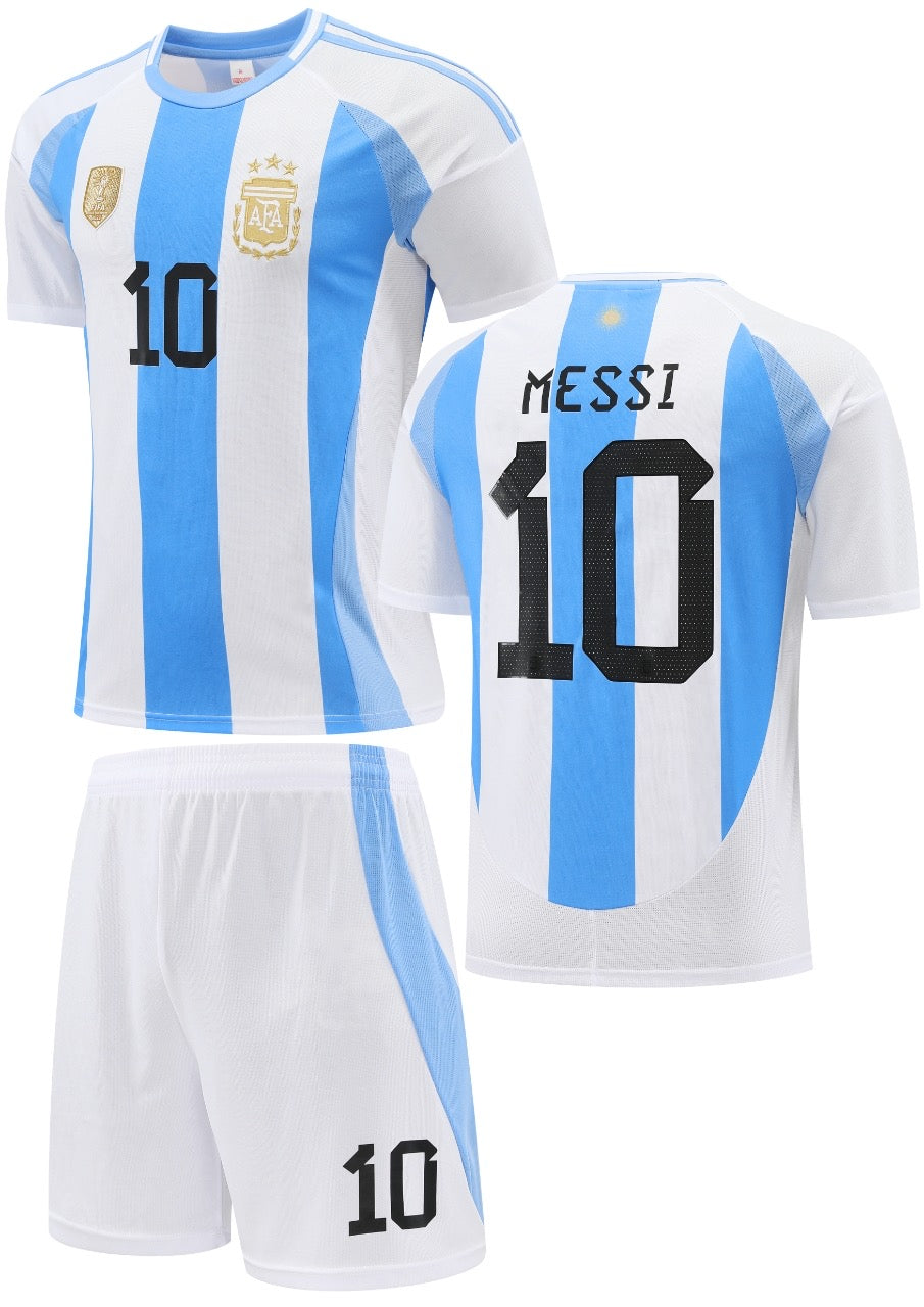 Football Jersey Argentina home 24/26 Messi number#10 (soccer shirt & shorts / football shirt / Lionel Messi shirt / Messi soccer shirt / country shirt )