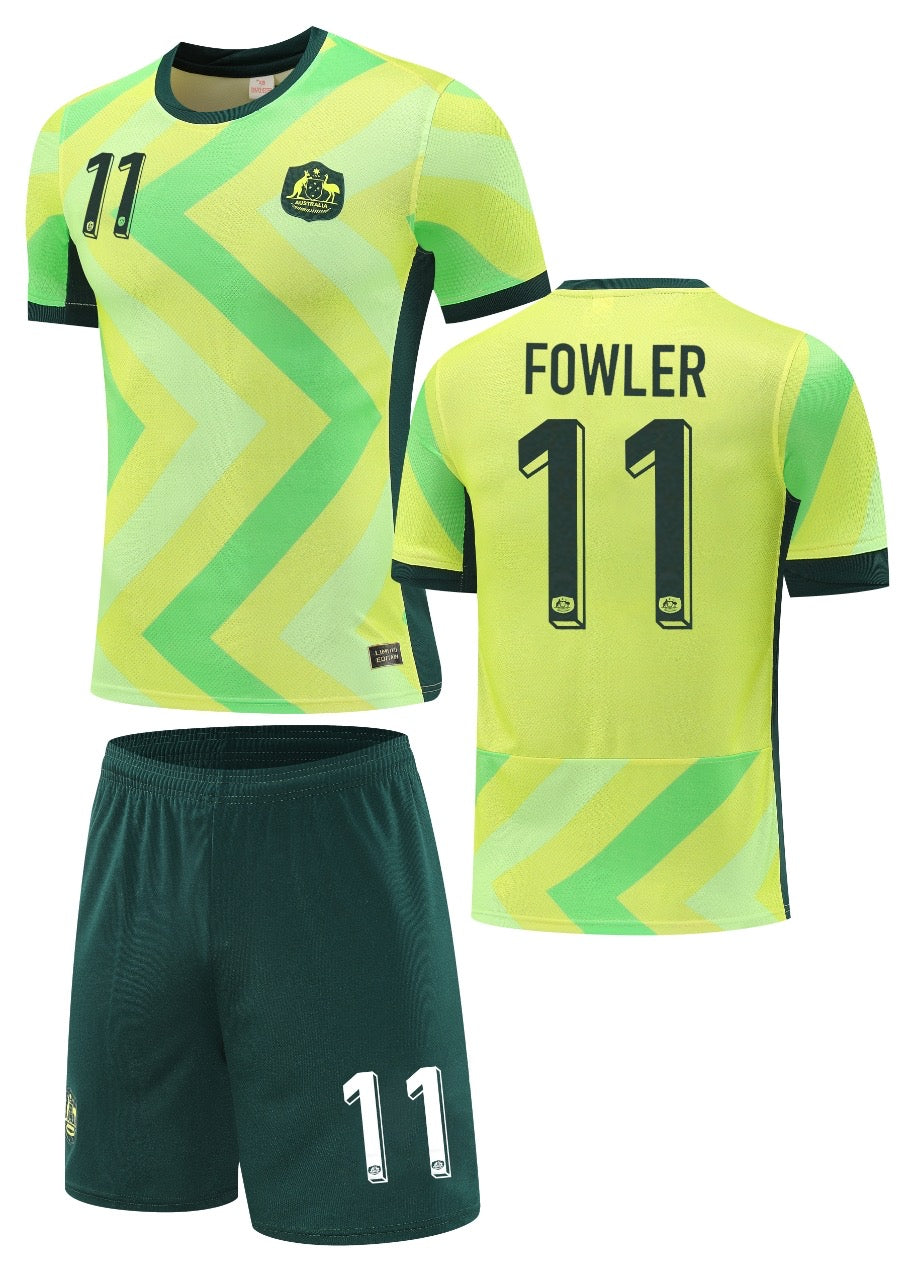 Football Jersey set Australia home 25-27 FOWLER number#11 ( A Grade / Australia shirt / soccer / country shirt )