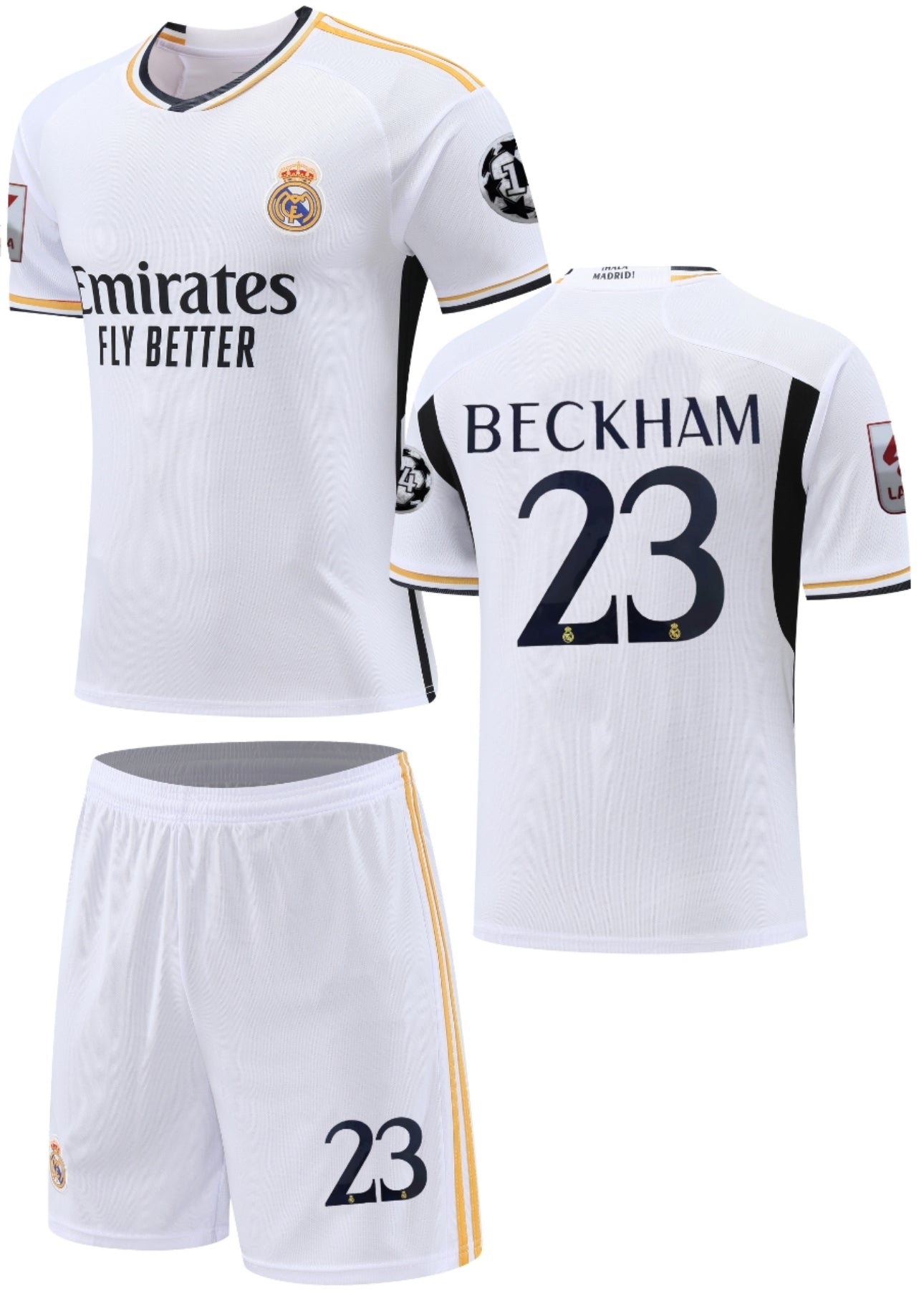 Football Jersey home Real Madrid fc 2023-2024 Beckham #number 23 ( soccer shirt & shorts / shirt / soccer jersey / gift / high quality )
