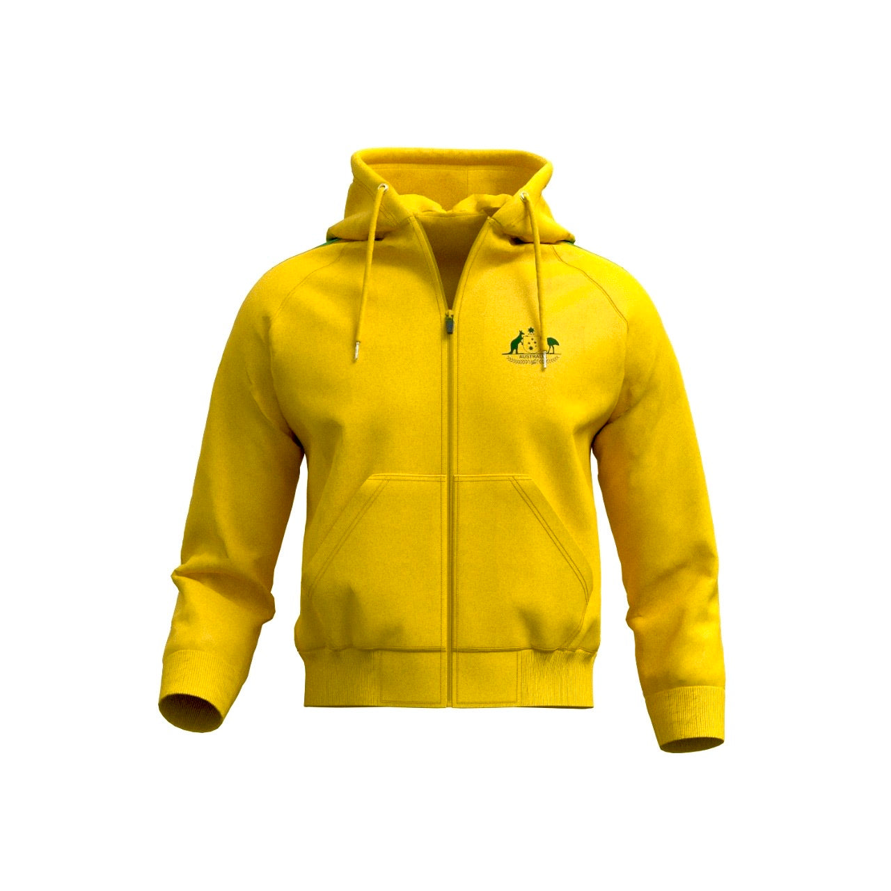 Australia Zipper hoodie jumper 24/26( yellow fleece / training jacket / warm up jacket / Harmony day / AUS jumper)