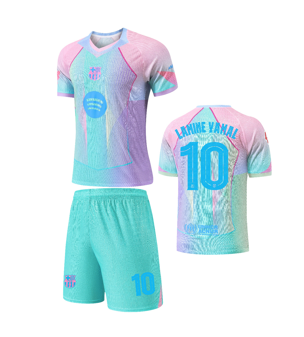 Football Jersey Barcelona fc Mint Training LAMINE YAMAL 2025-2026 (A grade quality soccer shirt and shorts / Barca limited edition )