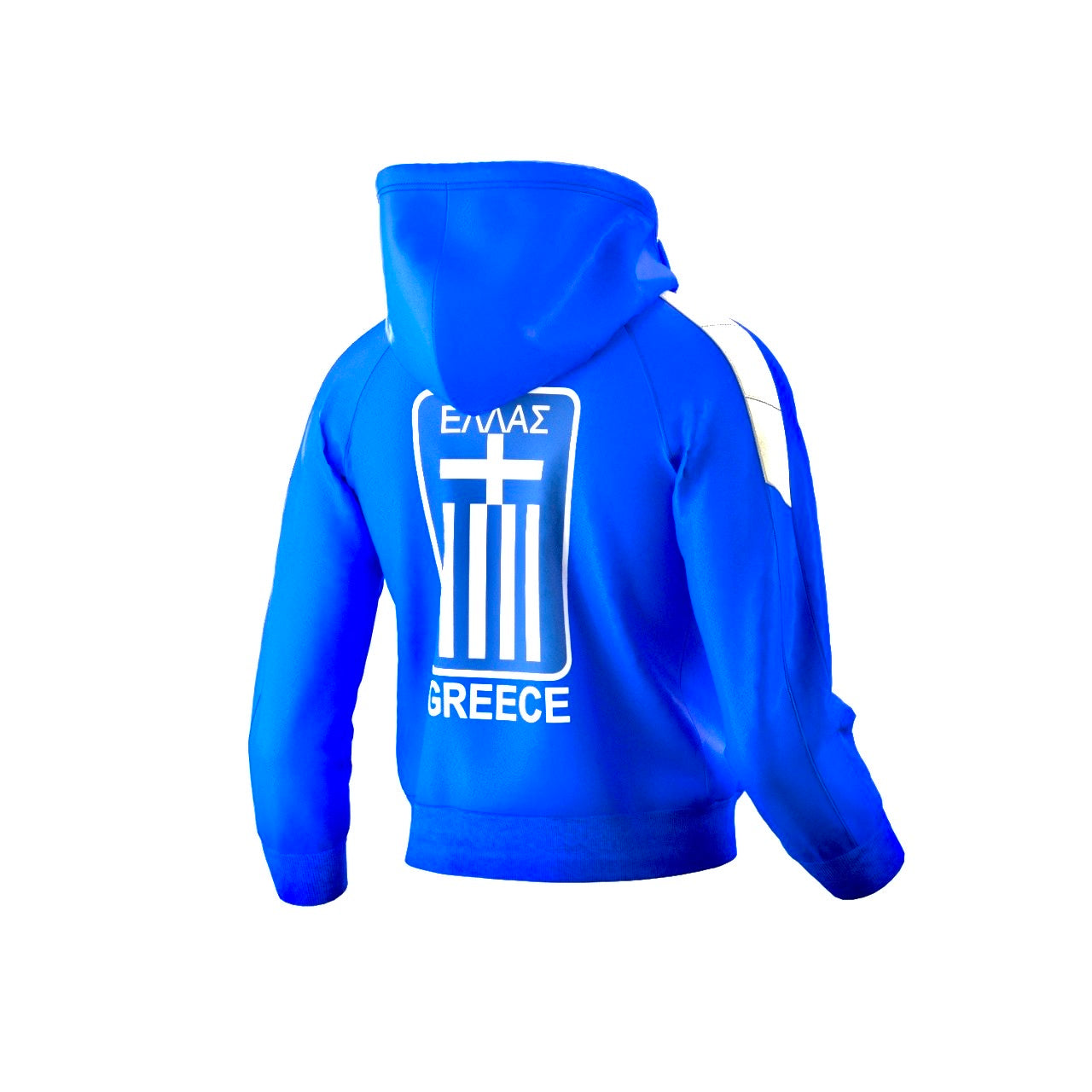 Greece Zipper Hoodie jumper (fleece / Hellas blue / Greece training / warm up / Harmony day / Greek jumper)