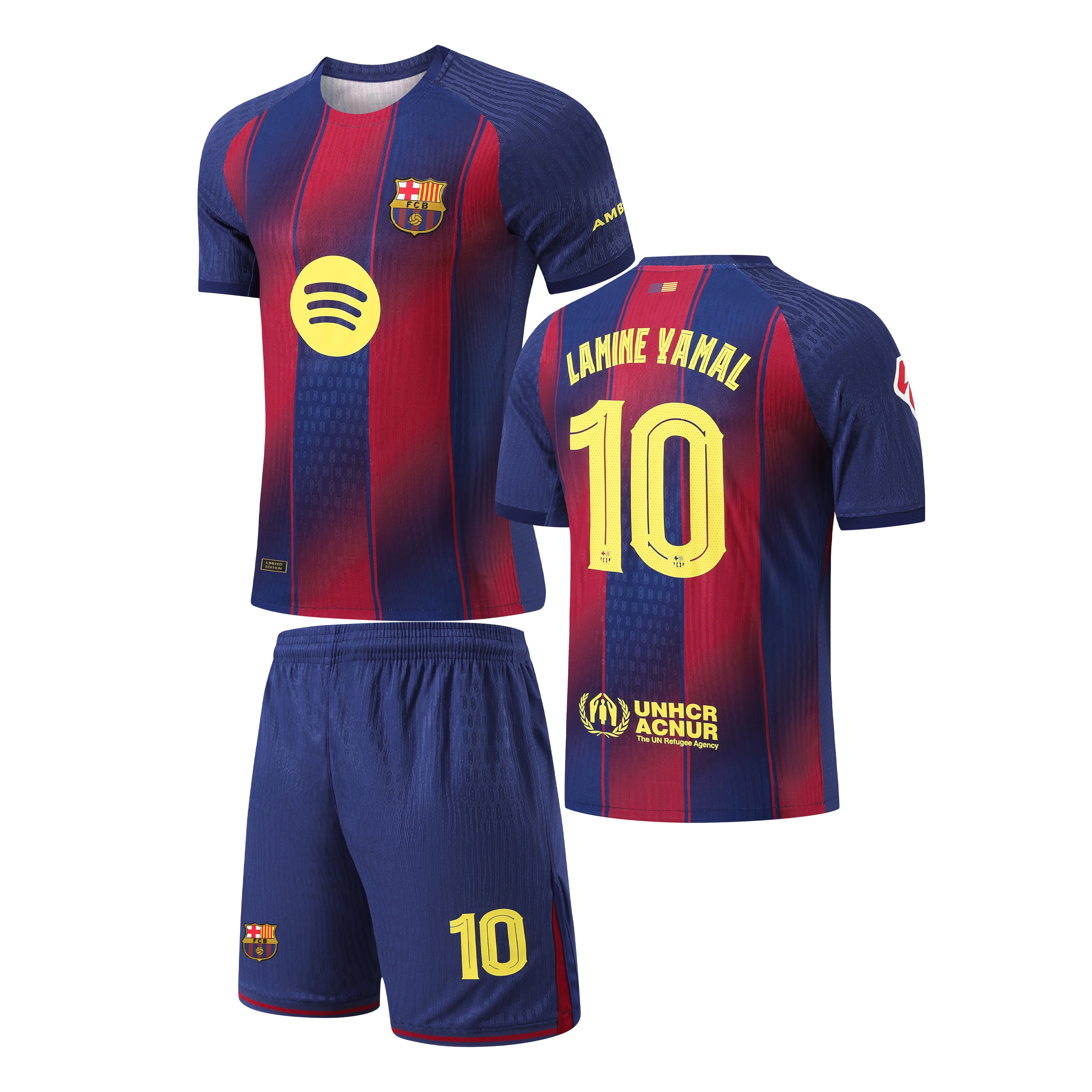 Football Jersey Barcelona fc Home LAMINE YAMAL 2025-2026 ( A grade quality soccer shirt & shorts / football shirt / Barca shirt / Barcelona / Spain shirt ) bc