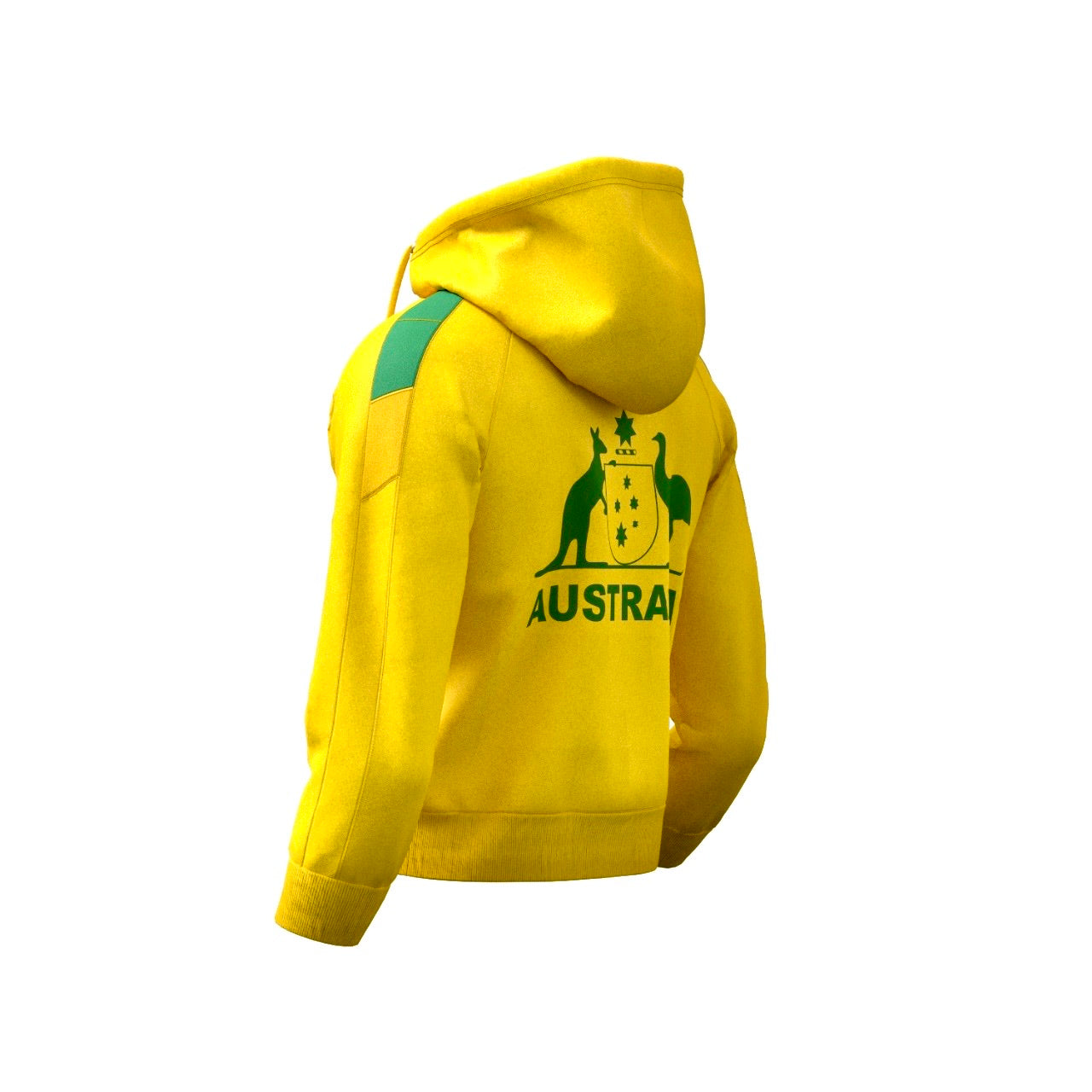 Australia Zipper hoodie jumper 24/26( yellow fleece / training jacket / warm up jacket / Harmony day / AUS jumper)