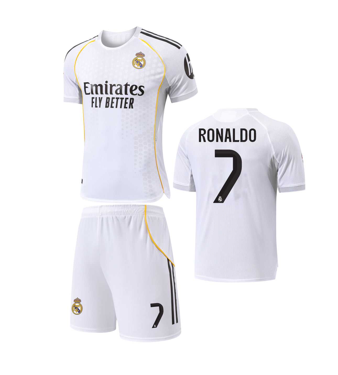 Football Jersey Real Madrid fc Home 2025-2026 RONALDO #7 ( A Grade soccer shirt & shorts / junior / gift )