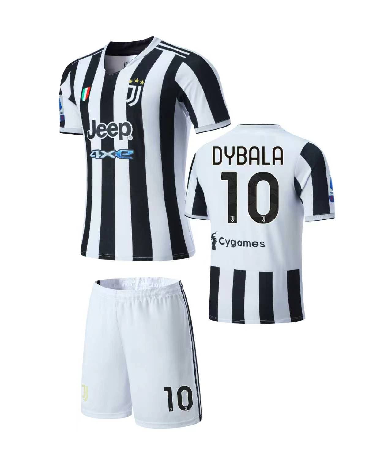 football Jersey Juventus home Dybala 2023-2024set ( Juva jersey / football sets / club/ soccer kit / book week / specials )