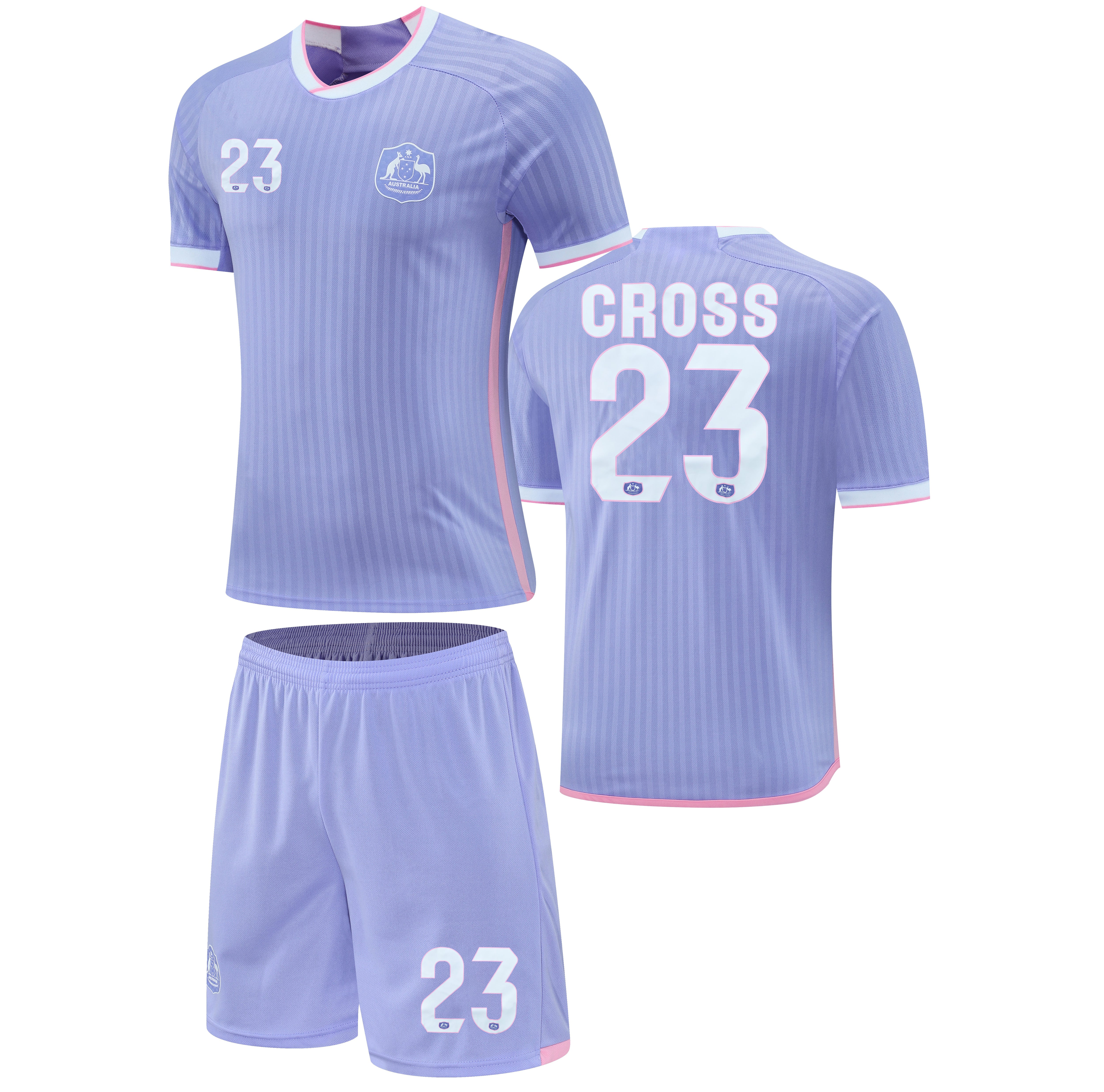 Football Jersey set Australia purple Kyra Cooney-Cross number#23 25/26( shirt & shorts / soccer shirt / country / football shirt )