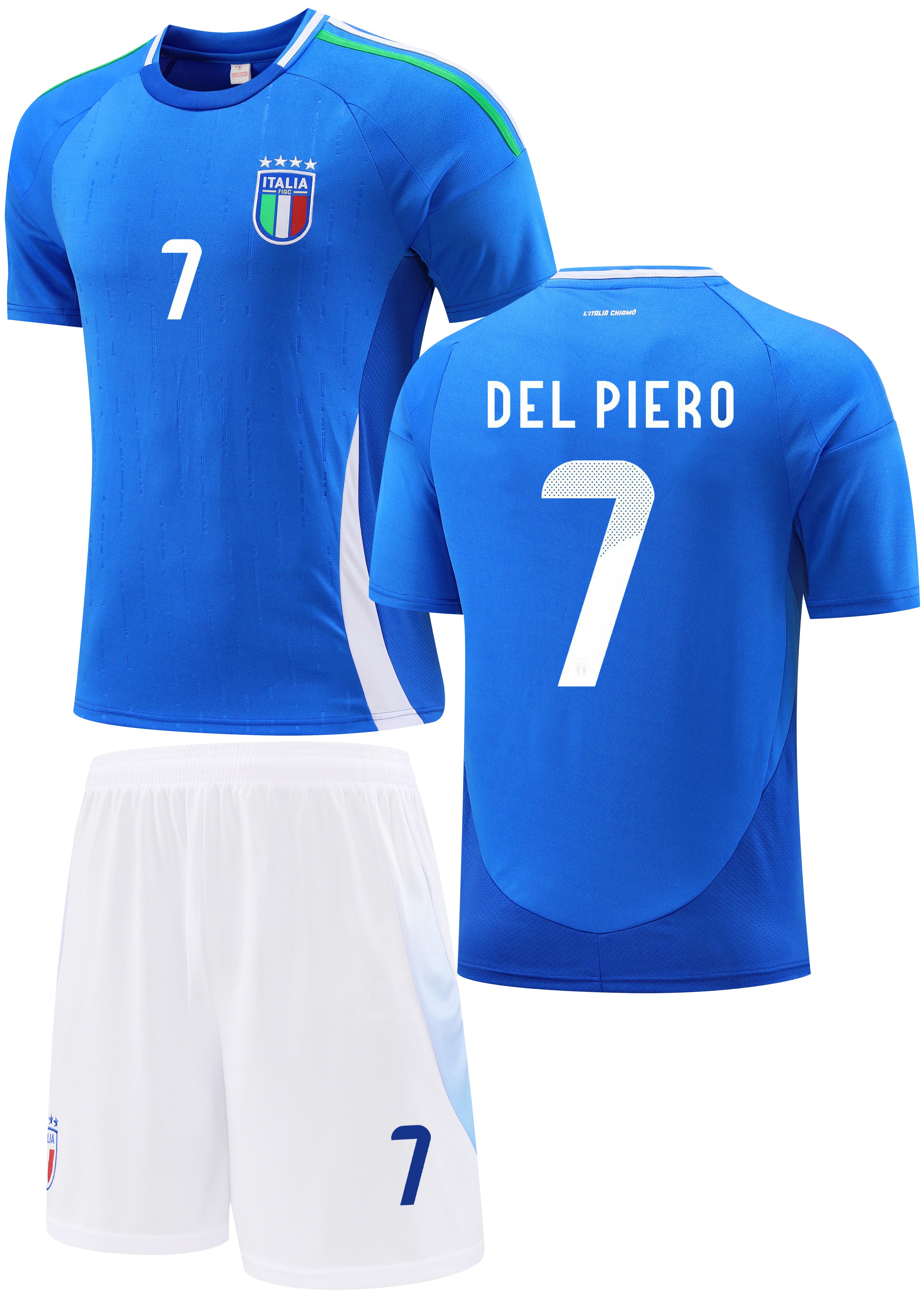 Football Jersey Italy Del Piero #7 home 2023/25 (soccer shirt retro / Harmony day / Italia shirt / country jersey / BOOK WEEK)