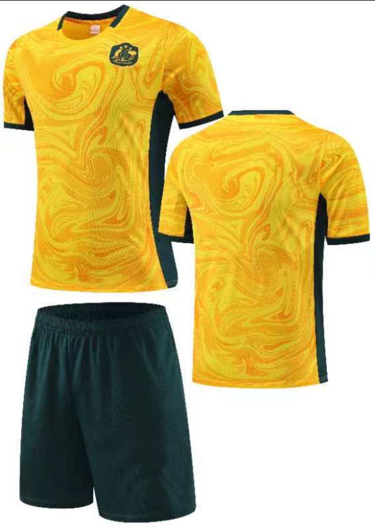 Football Jersey set home 22/23 no name ( Australia shirt & shorts / soccer / country / blank football shirt / Socceroo )