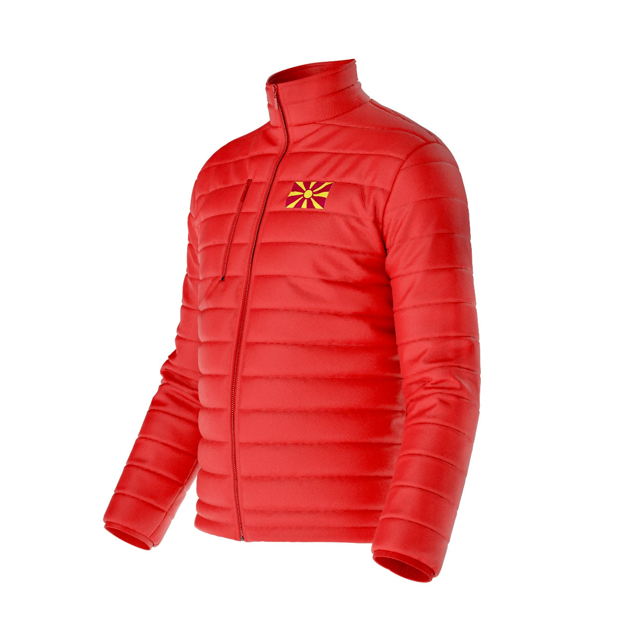 Macedonia Puffer jacket (red jumper / north Macedonian training jacket / warm up jacket / Harmony day Macedonia / Maso )