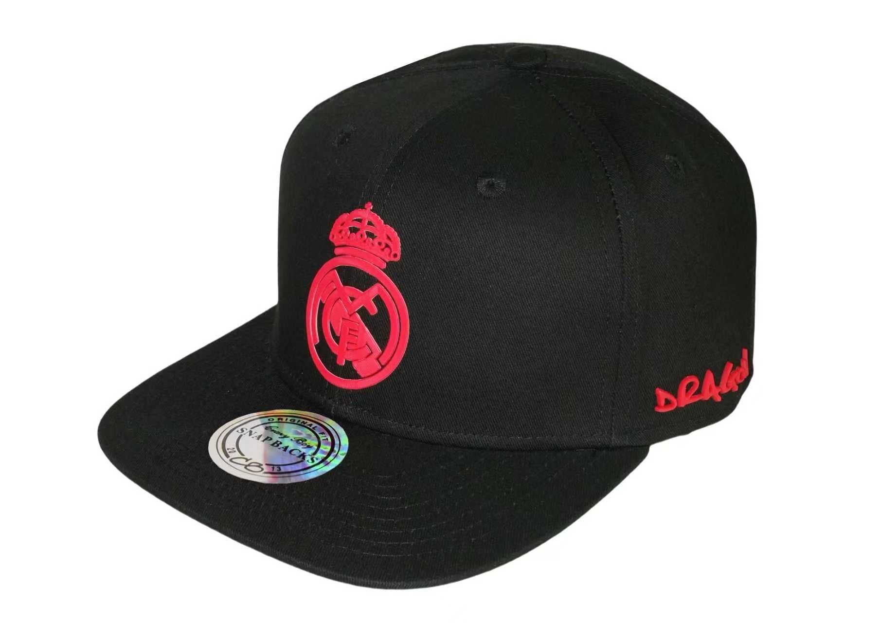 snapback Real Madrid Black red dragon cap Home( Mbappe hat / cap / team caps / cap )