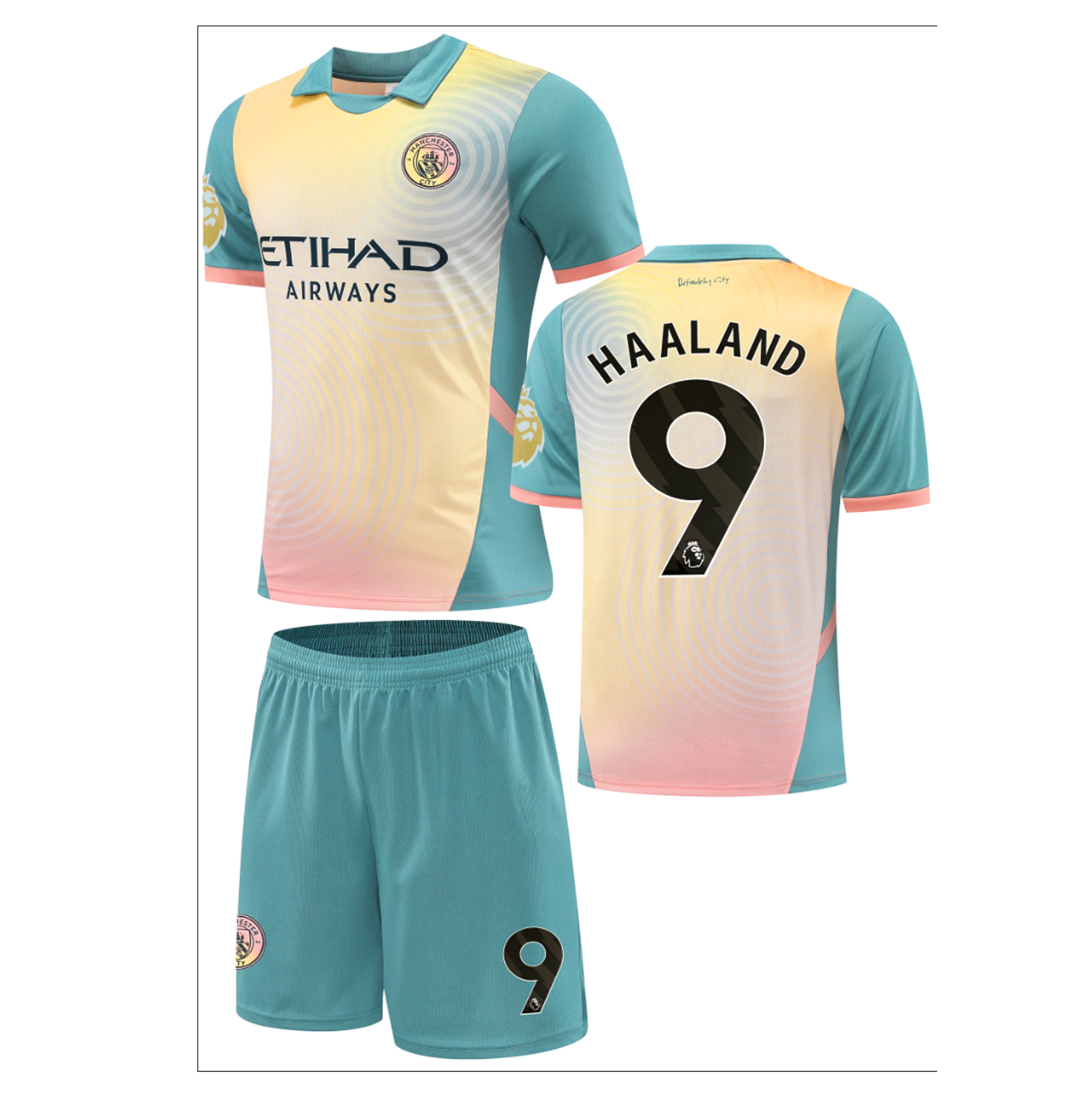 Football jersey Manchester City HAALAND 3rd stripe 2024-2025 ( english league/ jersey and shorts )