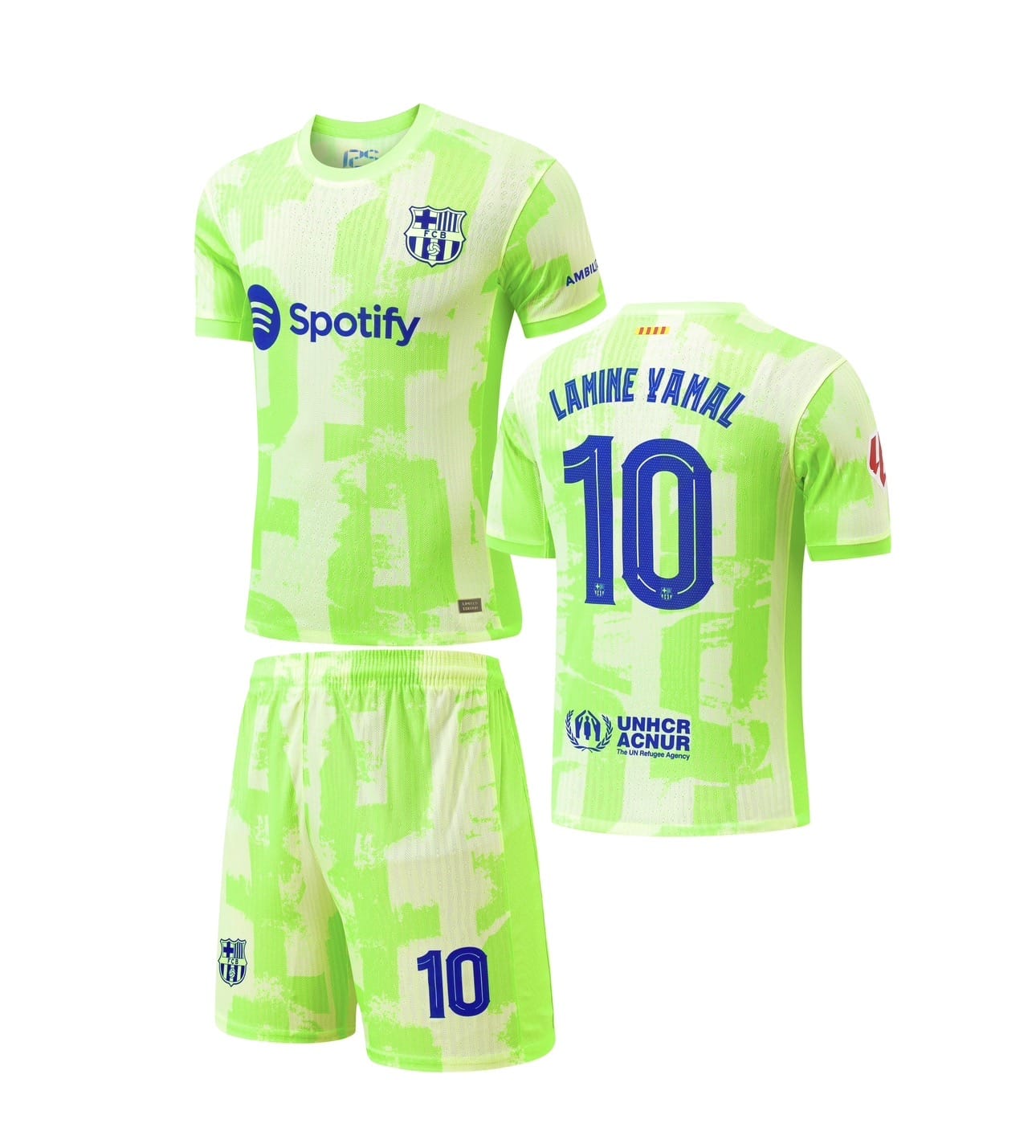 Football Jersey Barcelona fc training LAMINE YAMAL 10# 2024-2026 (A grade quality / soccer shirt & shorts / shirt / Barca shirt / Barcelona fluro)