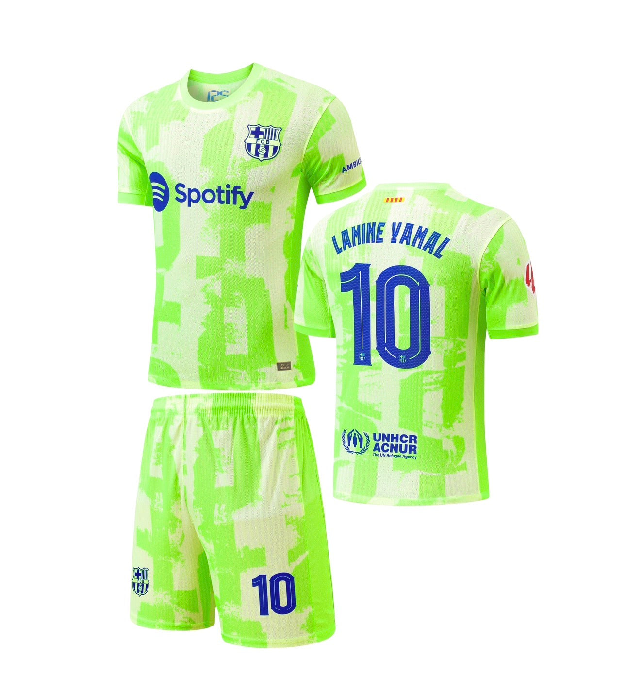 Football Jersey Barcelona fc training LAMINE YAMAL 2024-2026 (A grade quality / soccer shirt & shorts / shirt / Barca shirt / Barcelona fluro)