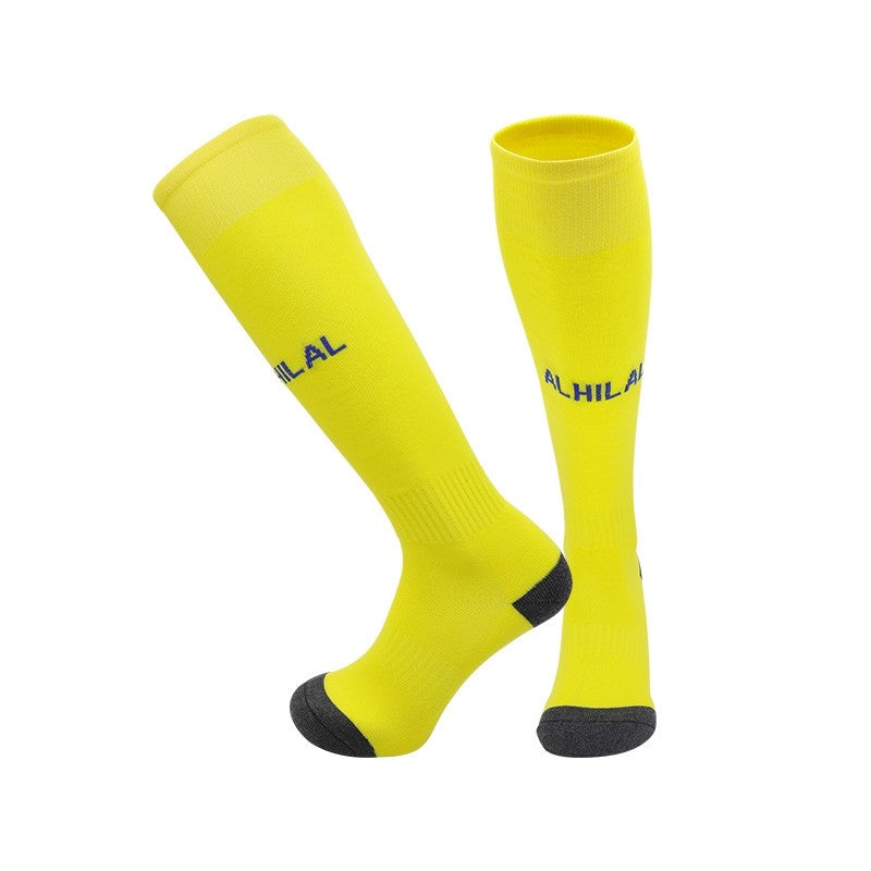 socks Ahilal fc yellow 2023-2024( football socks / kids socks / adult socks / soccer socks)