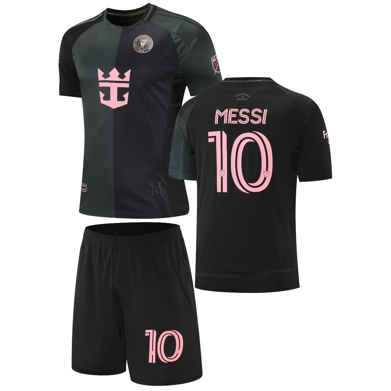 Football Jersey Inter Miami Away Messi number#10 2025-2026 ( A grade high quality shirt & shorts / Lionel / soccer )