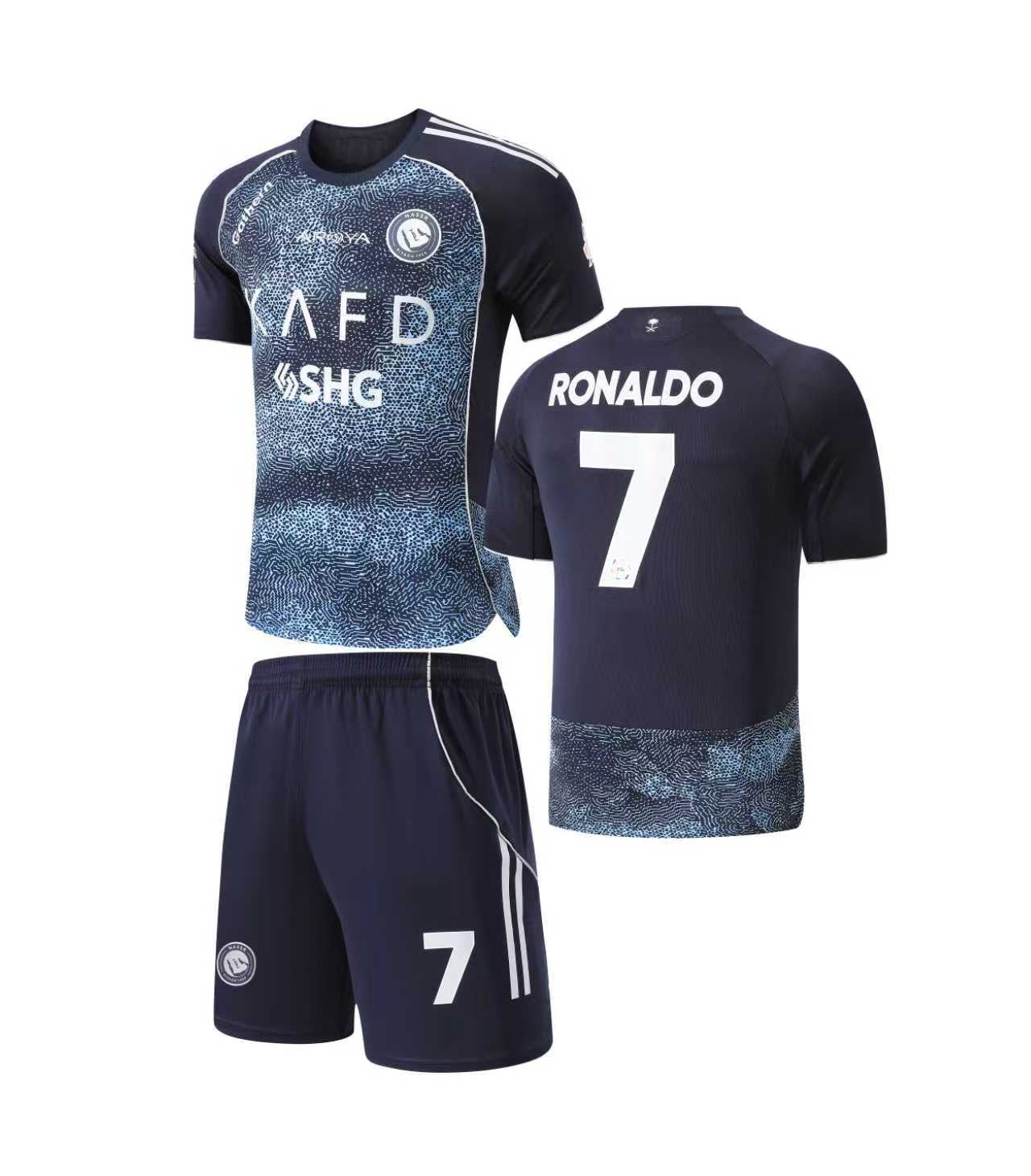 Football Jersey Al Nassr fc Away Ronaldo number#7 25/26 ( A Grade Quality / saudi arabian team / soccer shirt & shorts / football shirt )