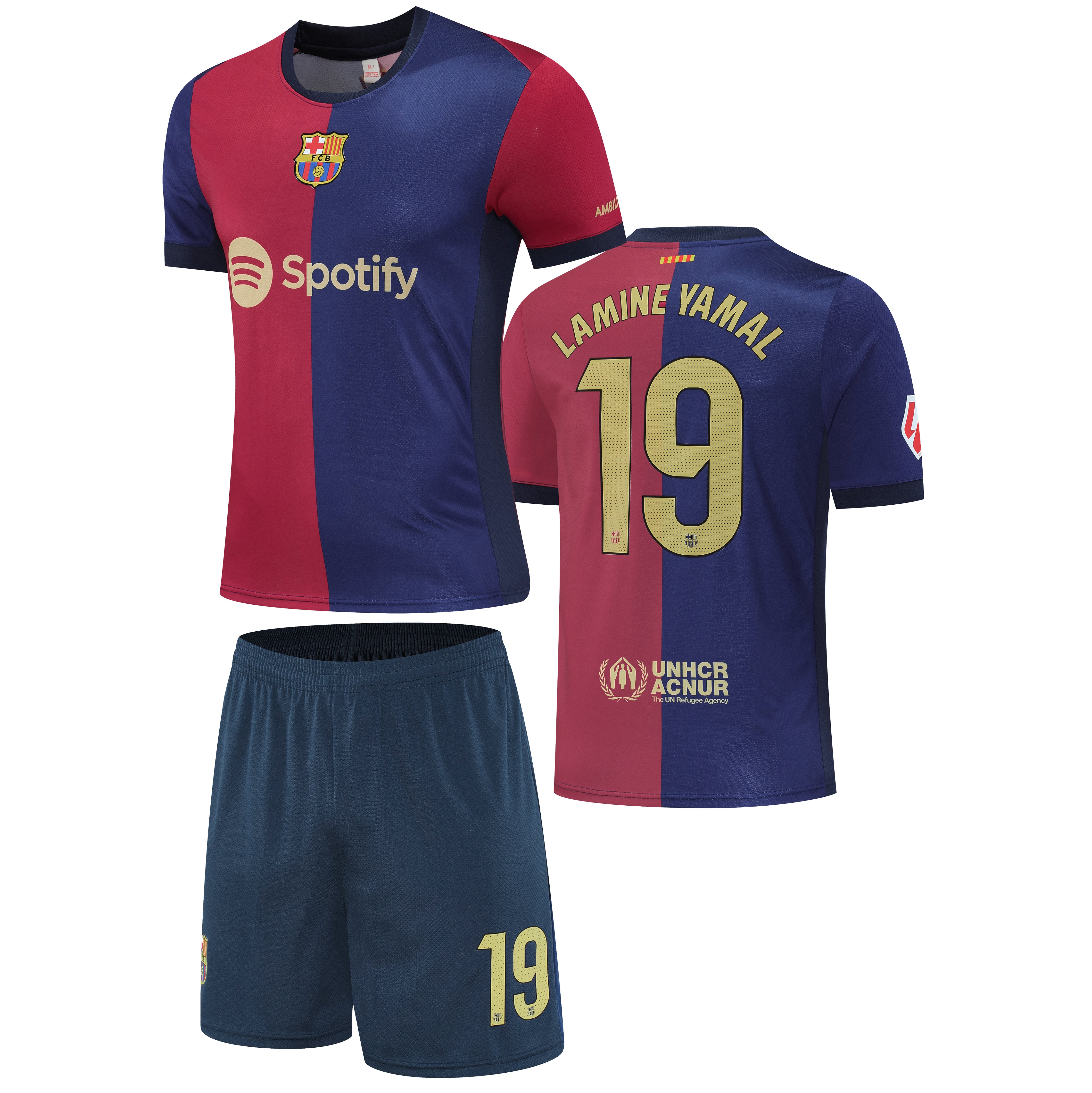 Football Jersey Barcelona fc Home LAMINE YAMAL 2024-2025 (soccer shirt & shorts / football shirt / Barca shirt / Barcelona / Spain shirt ) bc