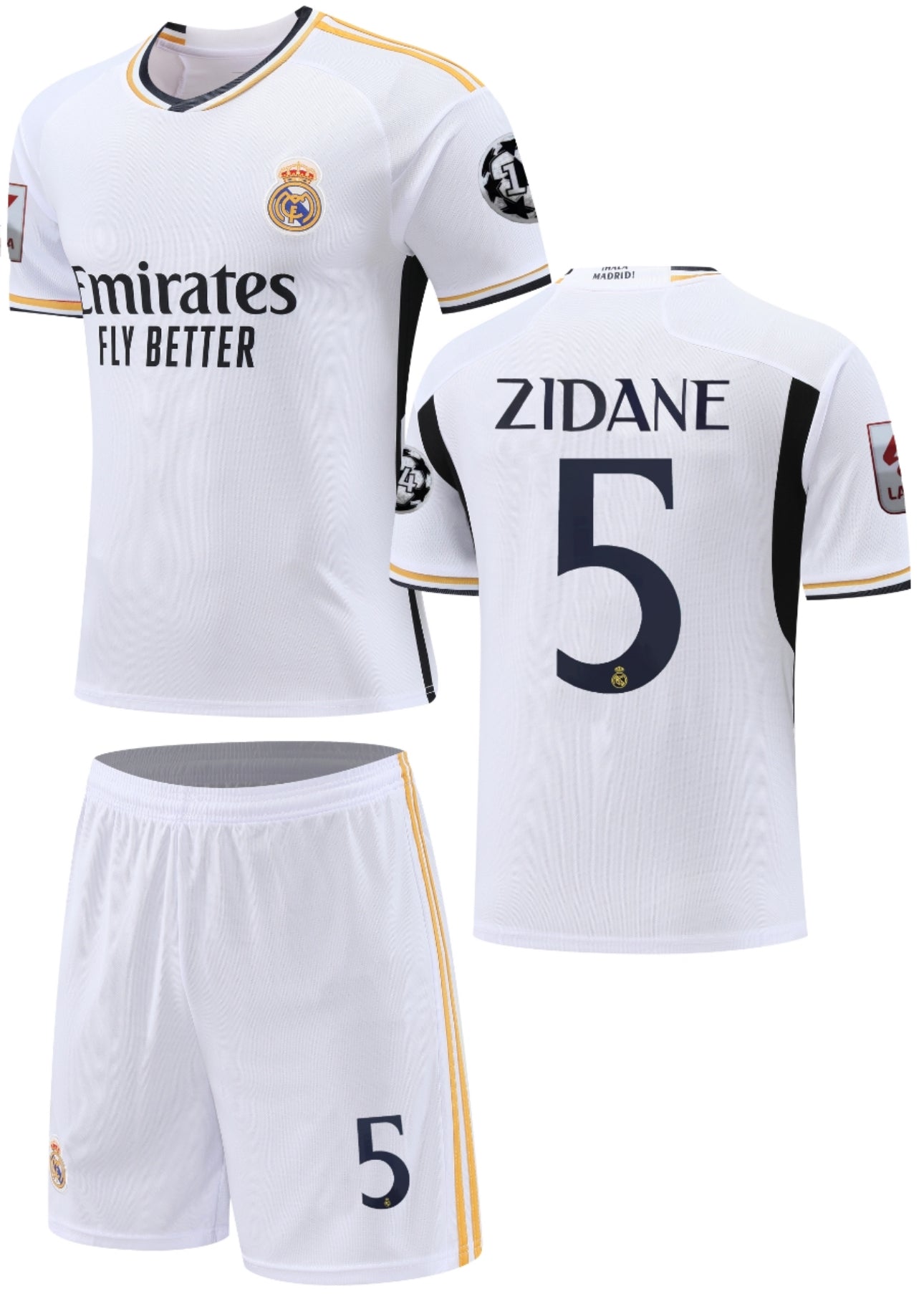 Football Jersey home Real Madrid fc 2023-2024 ZIDANE #number 5 ( soccer shirt & shorts / black shirt / soccer jersey / gift / Jude shirt)