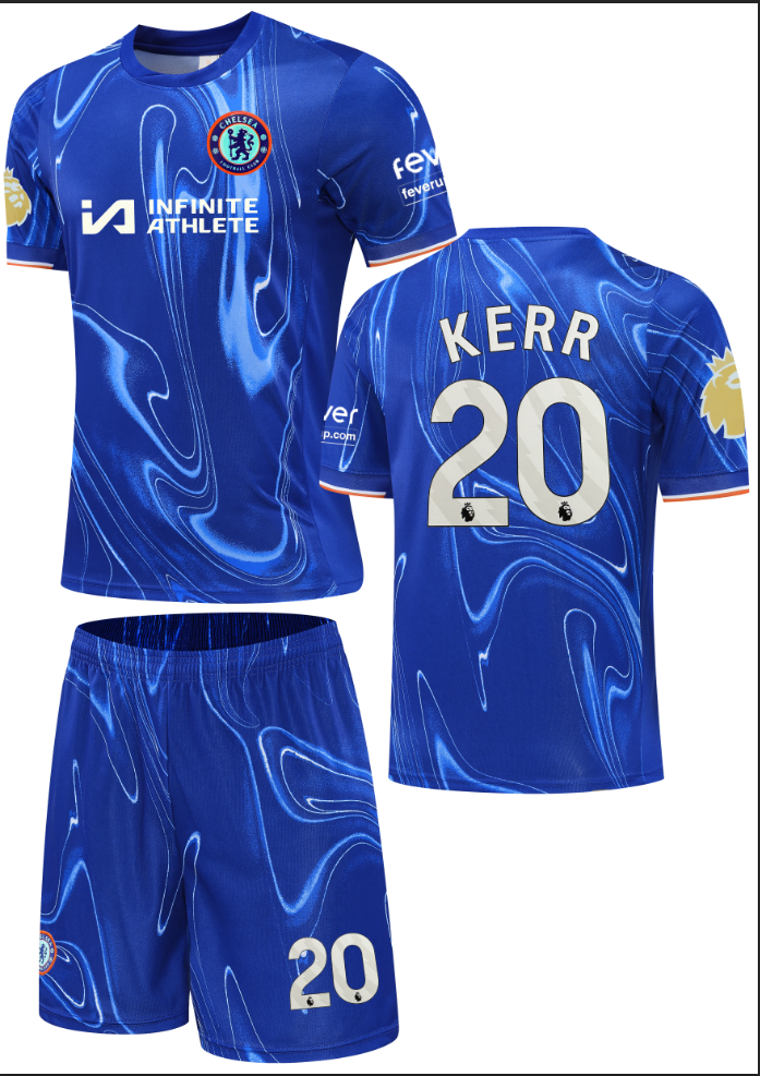 Football jersey Chelsea KERR Home 24/25 ( girls set / playing shirt / Matilda/ ladies )