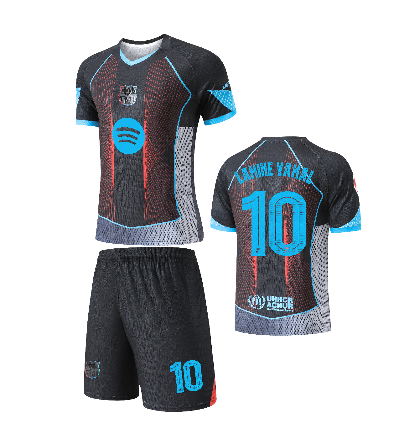 Football Jersey Barcelona fc Black Training LAMINE YAMAL 2025-2026 (A grade quality soccer shirt and shorts / Barca limited edition )