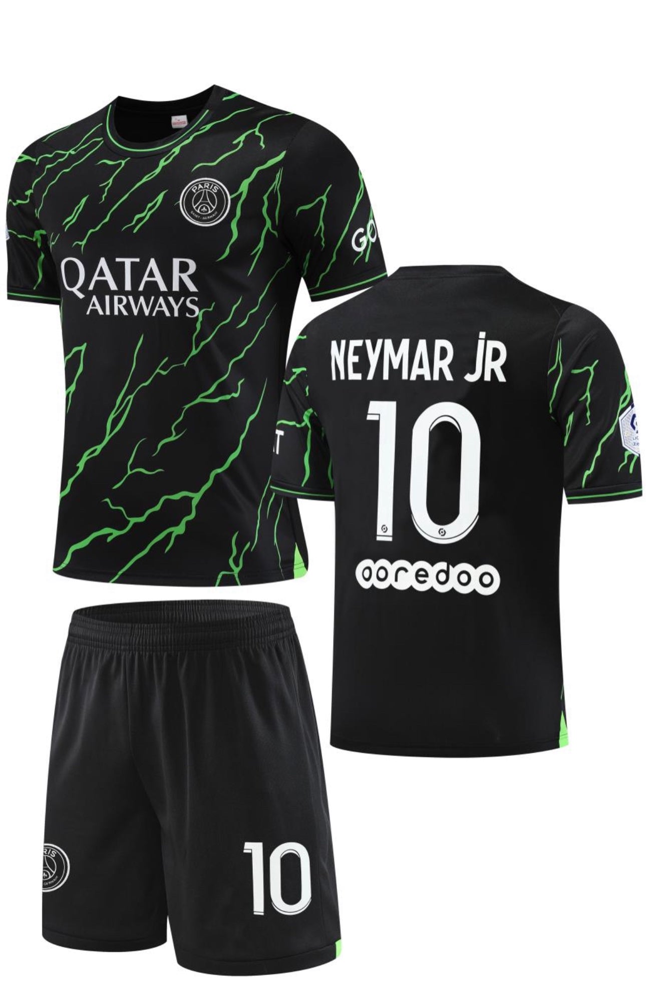 Football Jersey Paris saint Germain 2nd training strip Neymar number#10 2022-2023 ( shirt & Shorts / psg jersey / soccer jersey / paris saint germain)