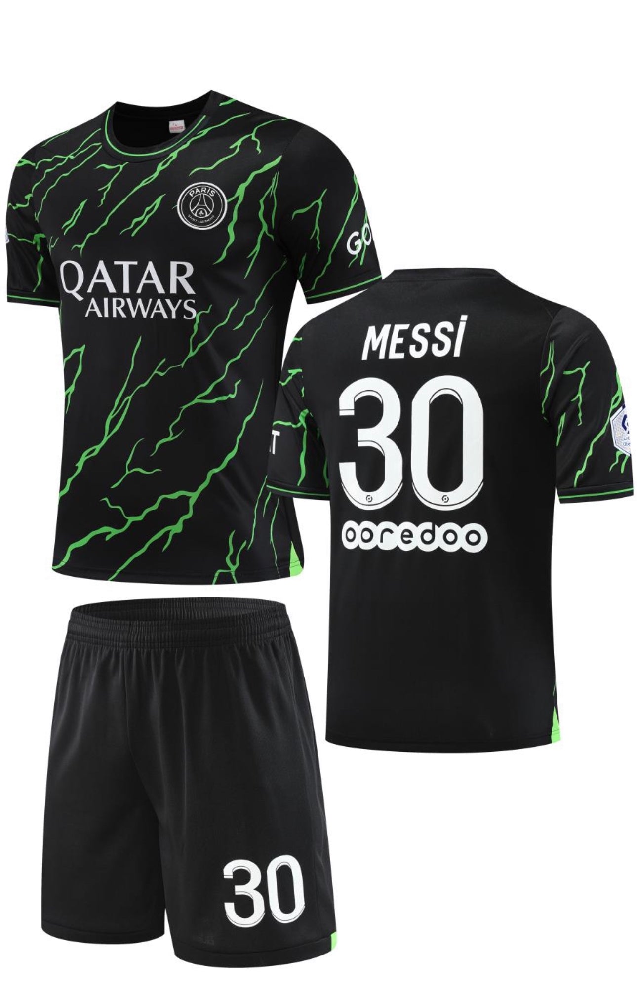Football Jersey Paris saint Germain 2nd training strip Messi number#30 2022-2023 ( shirt and shorts / psg jersey / soccer jersey / paris saint germain / specials )