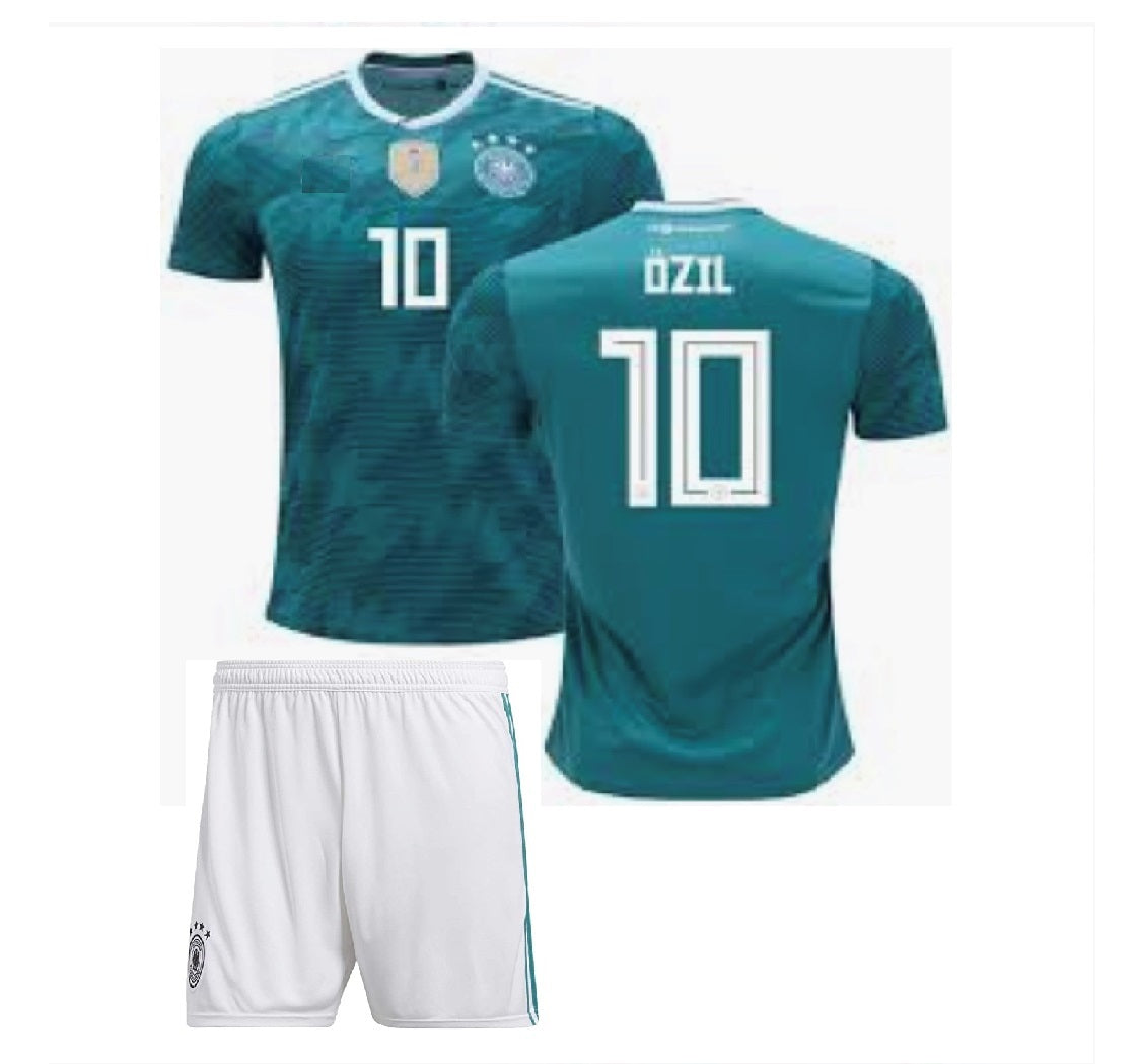 Football Jersey set Germany away Ozil number#10 (soccer sets / country sets / football kit / country kit / specials / soccer kit / football kit )