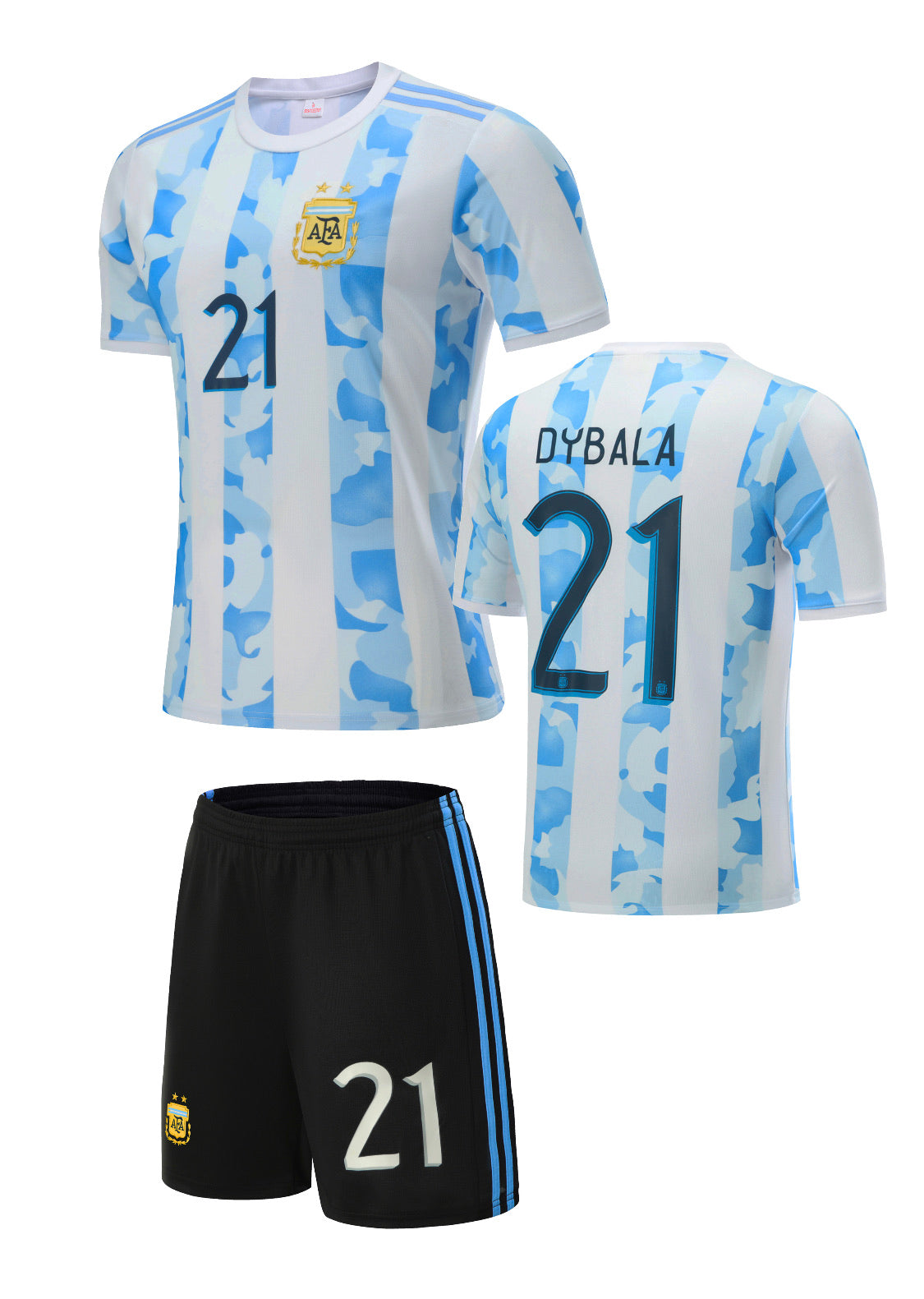 Football Jersey Argentina home 20/21 Dybala number#21 (soccer / football shirt / Dybala shirt / specials / world cup / country shirt )