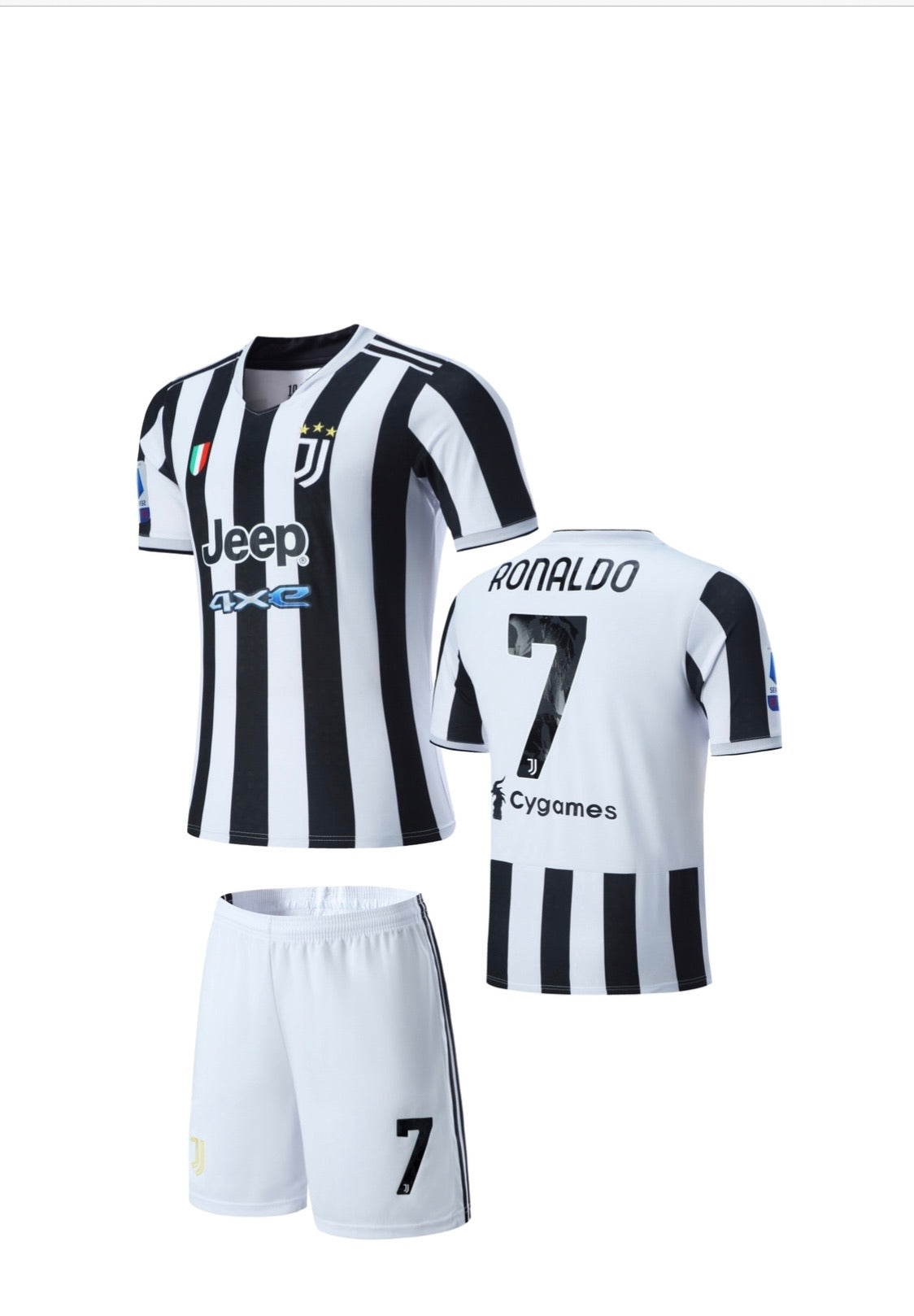 football Jersey Juventus Home Ronaldo 2021-2022 set ( Juva jersey & shorts / football sets / club kit / soccer kit / football kit / Ronaldo set)