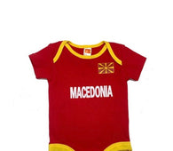 Baby football jumpsuit Macedonia (soccer / newborn baby / baby clothing / baby set / newborn clothing / baby boy clothing / baby girl clothing)