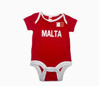Baby football jumpsuit Malta (soccer / newborn baby / baby clothing / baby set / newborn clothing / baby boy clothing / baby girl clothing)