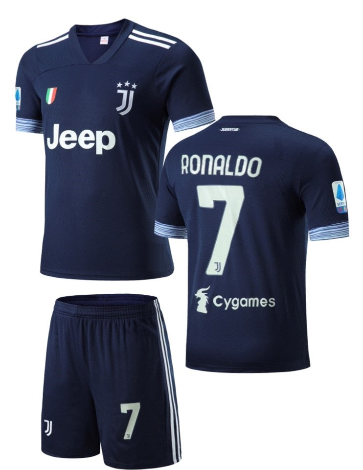 football Jersey Juventus Away Ronaldo 2020-2021 set ( Juva jersey / football sets / club kit / soccer kit / football kit / Ronaldo set)