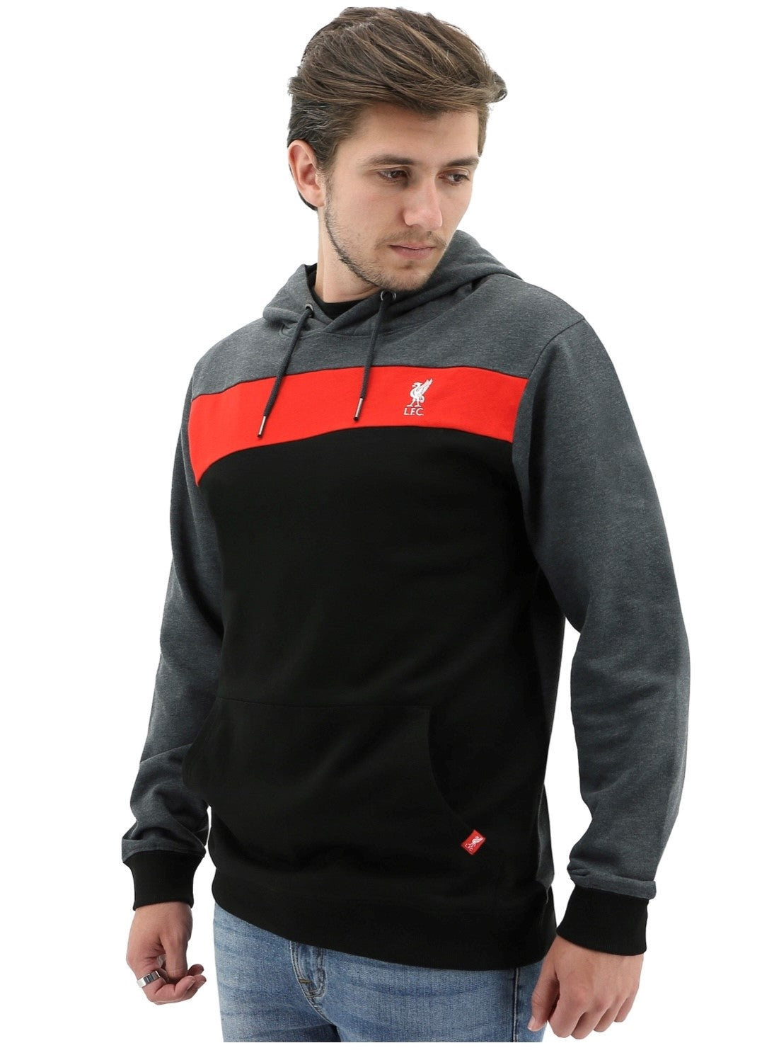 Hoodie Fleece contrast jumper Liverpool FC Authentic ( LFC / YNWA / Zipper Jumper )