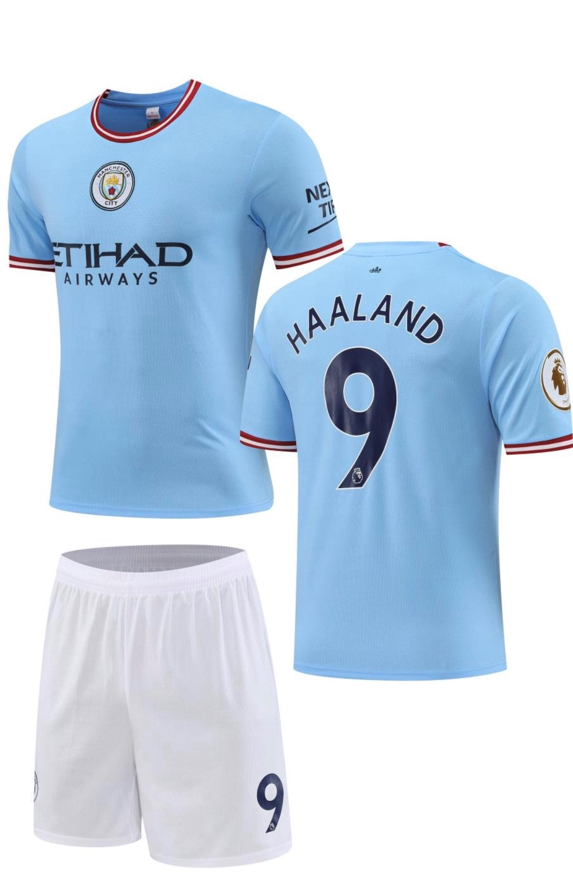 Football jersey Manchester City Haaland home 2022-2023 ( jersey and shorts/ specials )