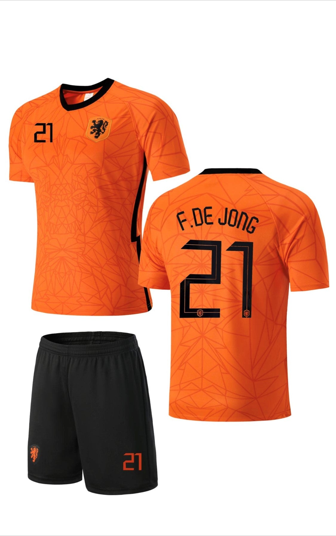 Football jersey Netherlands Home Frenkie de Jong 2021 number#21 ( shirt / Holland / harmony day / outfit / soccer )