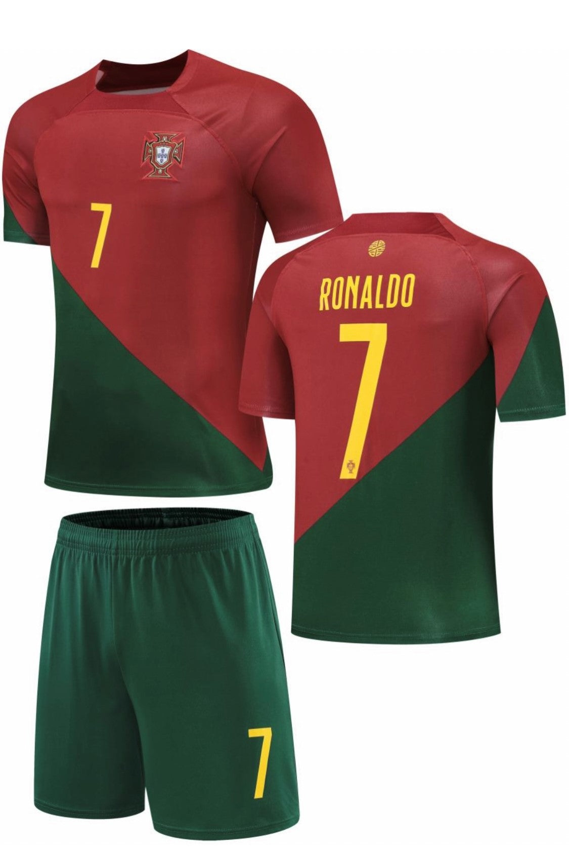 Football Jersey Portugal home Ronaldo 22/23 ( Harmony day / jersey & shorts country jersey / football shirt / Portugal shirt / Ronaldo jersey )