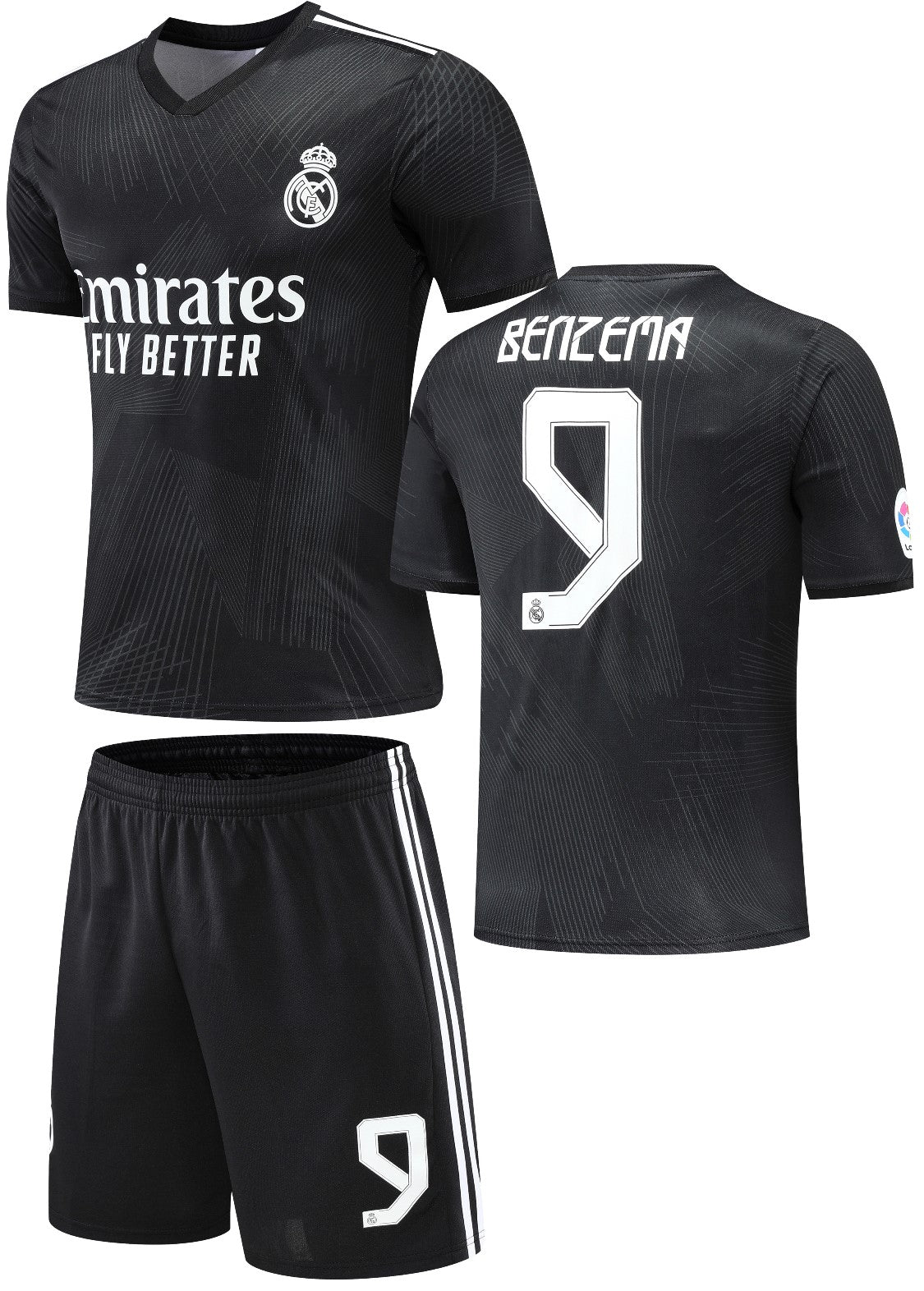 Football Jersey Real Madrid fc Away 2022-2023 Benzema #number9 ( soccer shirt / black shirt / soccer jersey / gift / specials / sports shirt)