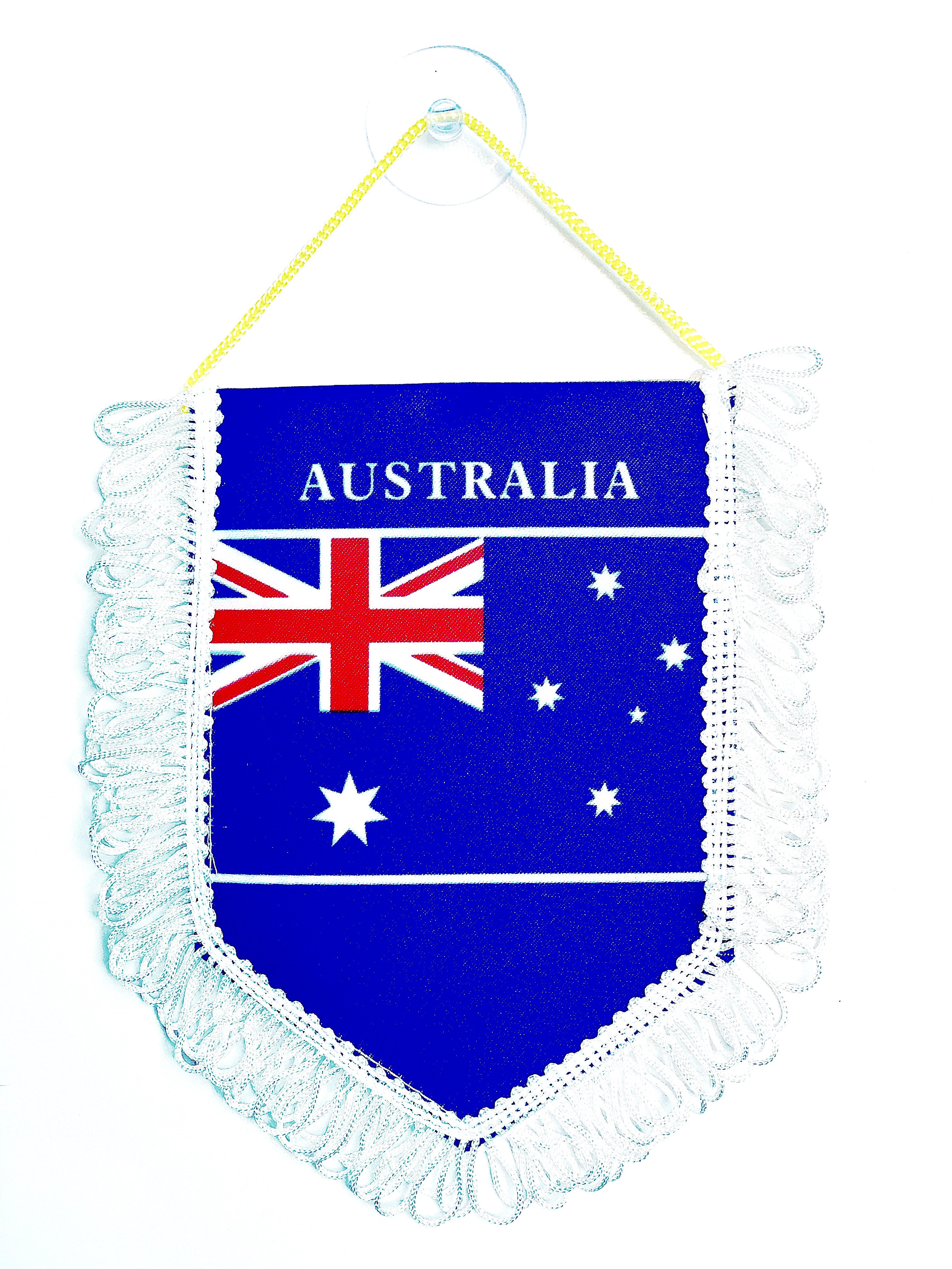 small car flag Australia ( small banner / car banner / Socceroos / car accessory / small hanging flag / small pendant / country banner)