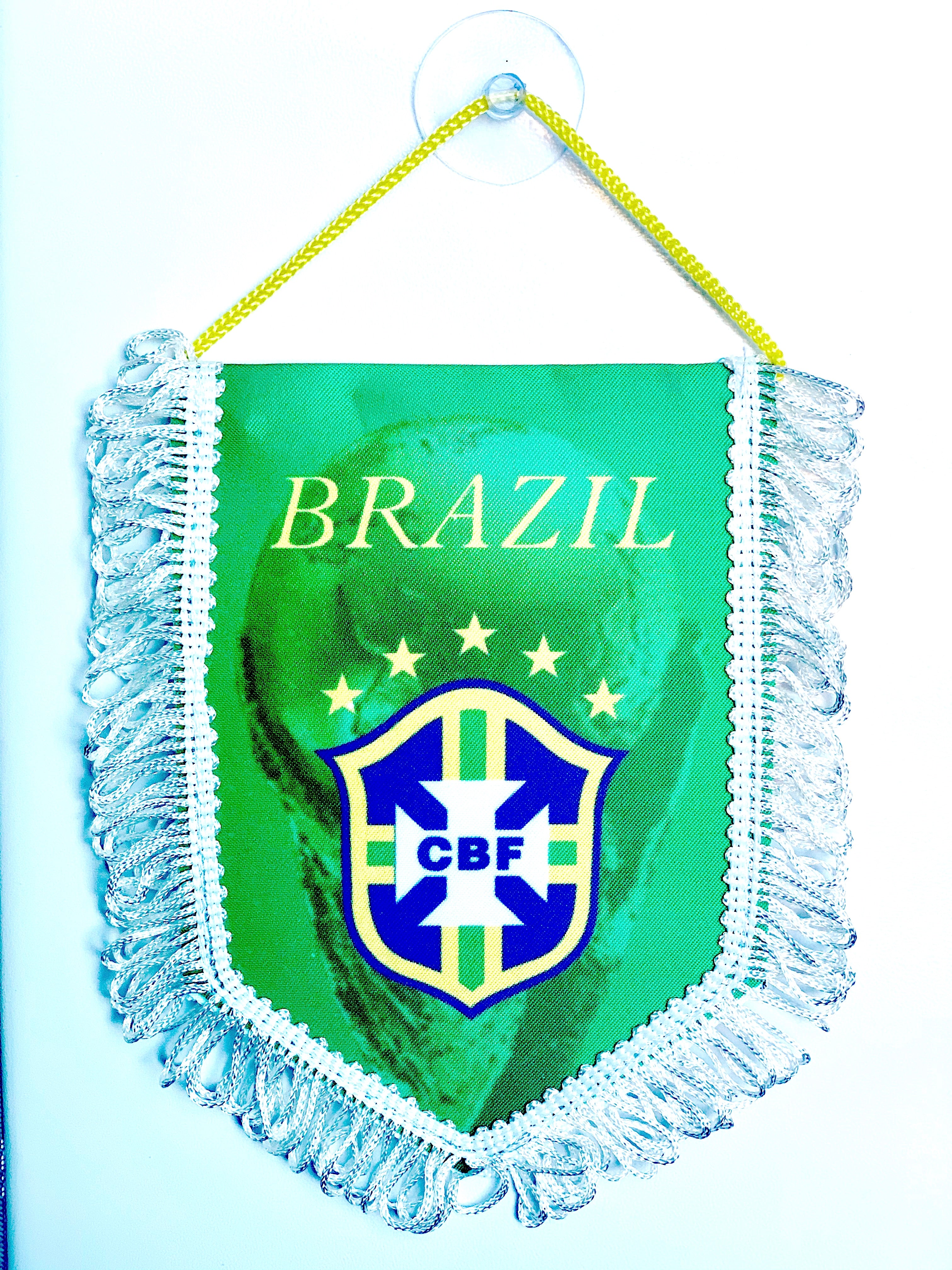 small car flag Brazil( Brasil flag / Brazilian flag / small banner / car banner / car accessory / small hanging flag / small pendant / country banner)