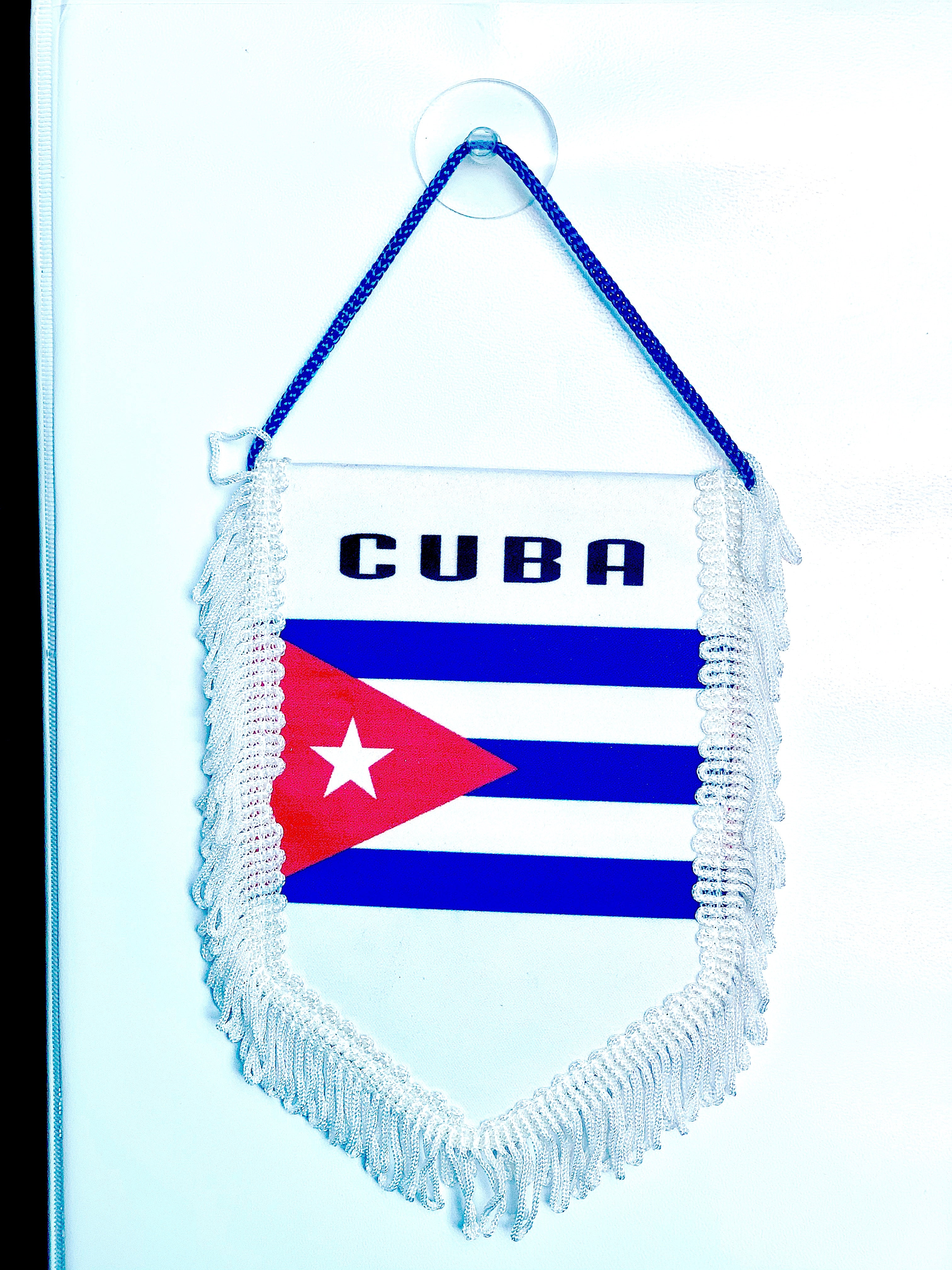 small car flag Cuba ( small banner / car banner / car accessory / small hanging flag / small pendant / country banner)