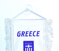 small car flag Greece ( Hellas ? Ellas banner / small banner / car banner / car accessory / small hanging flag / small pendant / country banner)