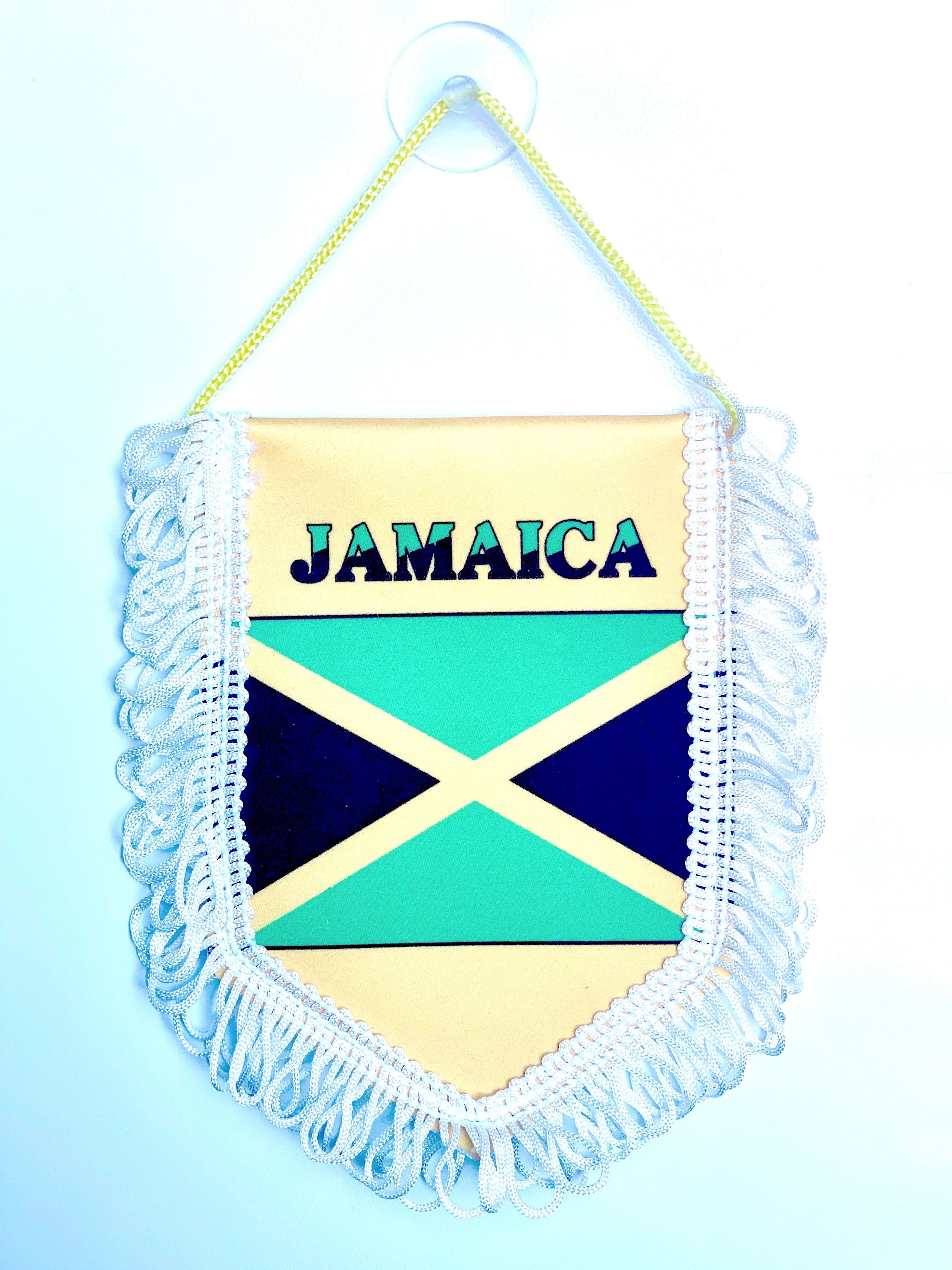 small car flag Jamaica( Jamaican banner / small banner / car banner / car accessory / small hanging flag / small pendant / country banner)
