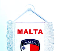 small car flag Malta ( males banner / small banner / car banner / car accessory / small hanging flag / small pendant / country banner)