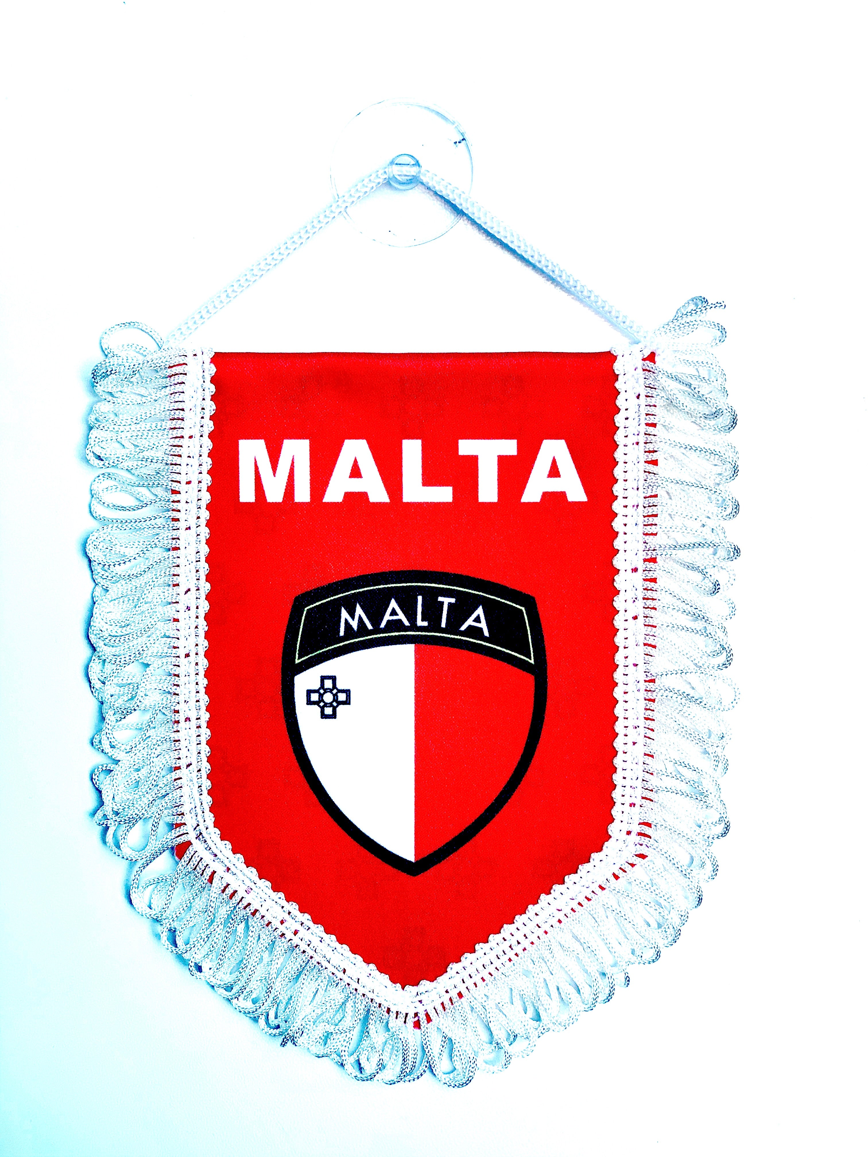 small car flag Malta ( males banner / small banner / car banner / car accessory / small hanging flag / small pendant / country banner)